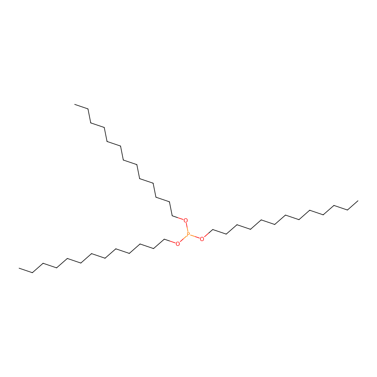 Tris(tridecan-1-yl) phosphite molecular structure, CAS 4089-53-6
