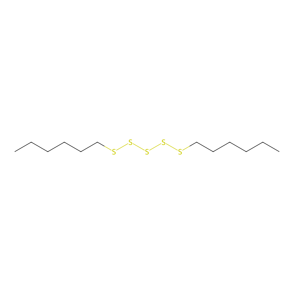 Dihexyl pentasulphide molecular structure, CAS 4089-56-9