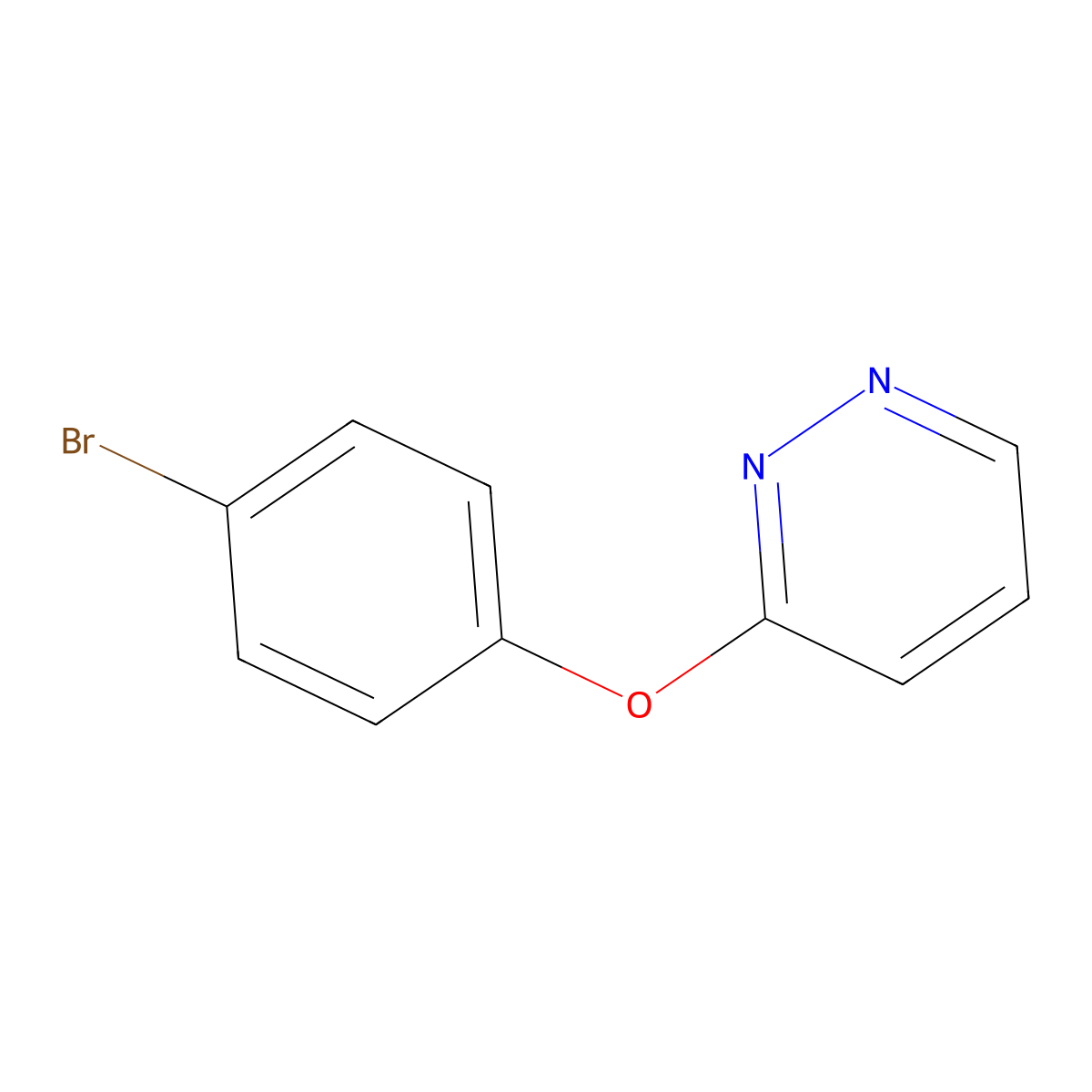 3-(4-Bromophenoxy)pyridazine molecular structure, CAS 40890-13-9