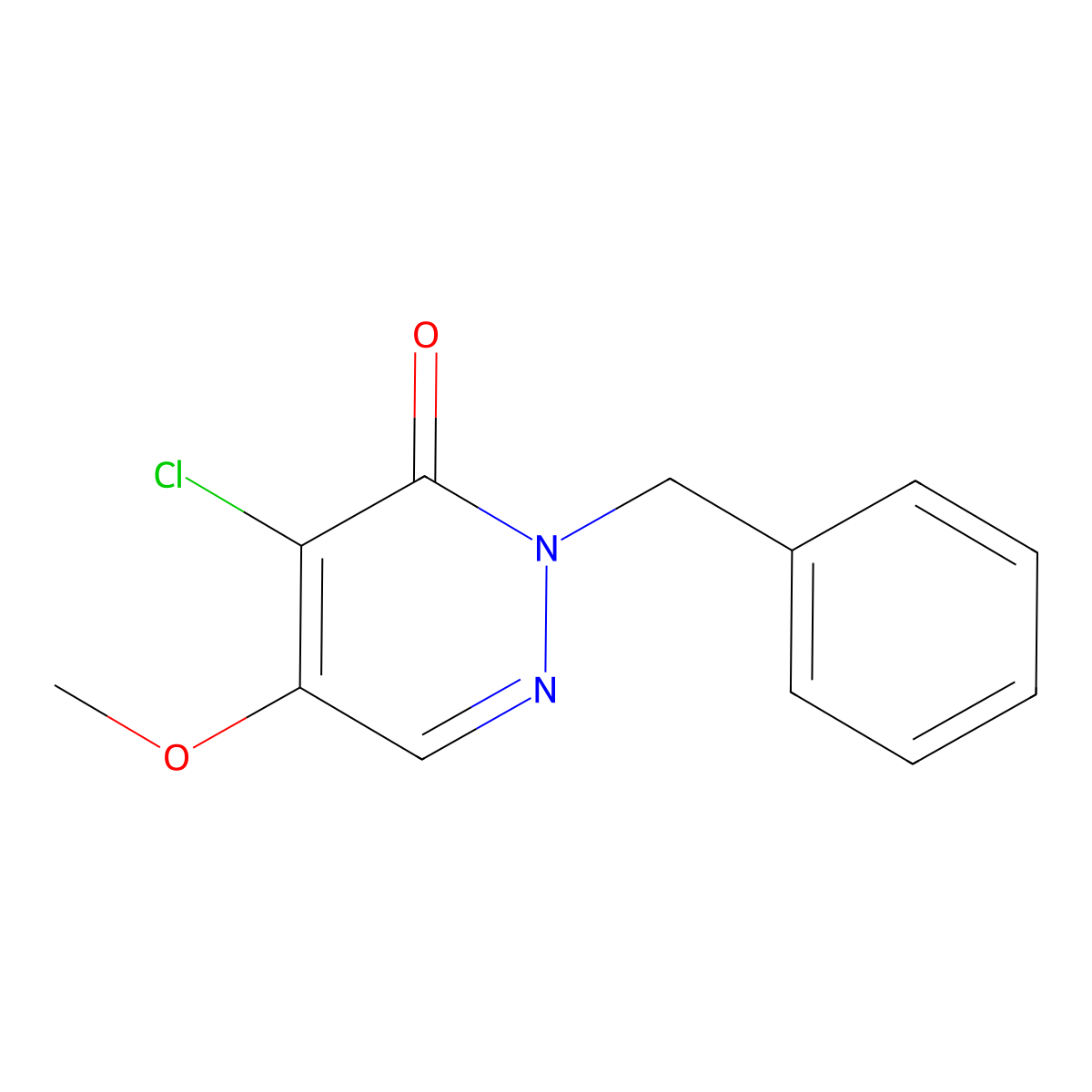 2-Benzyl-4-chloro-5-methoxypyridazin-3(2h)-one molecular structure, CAS 40890-47-9