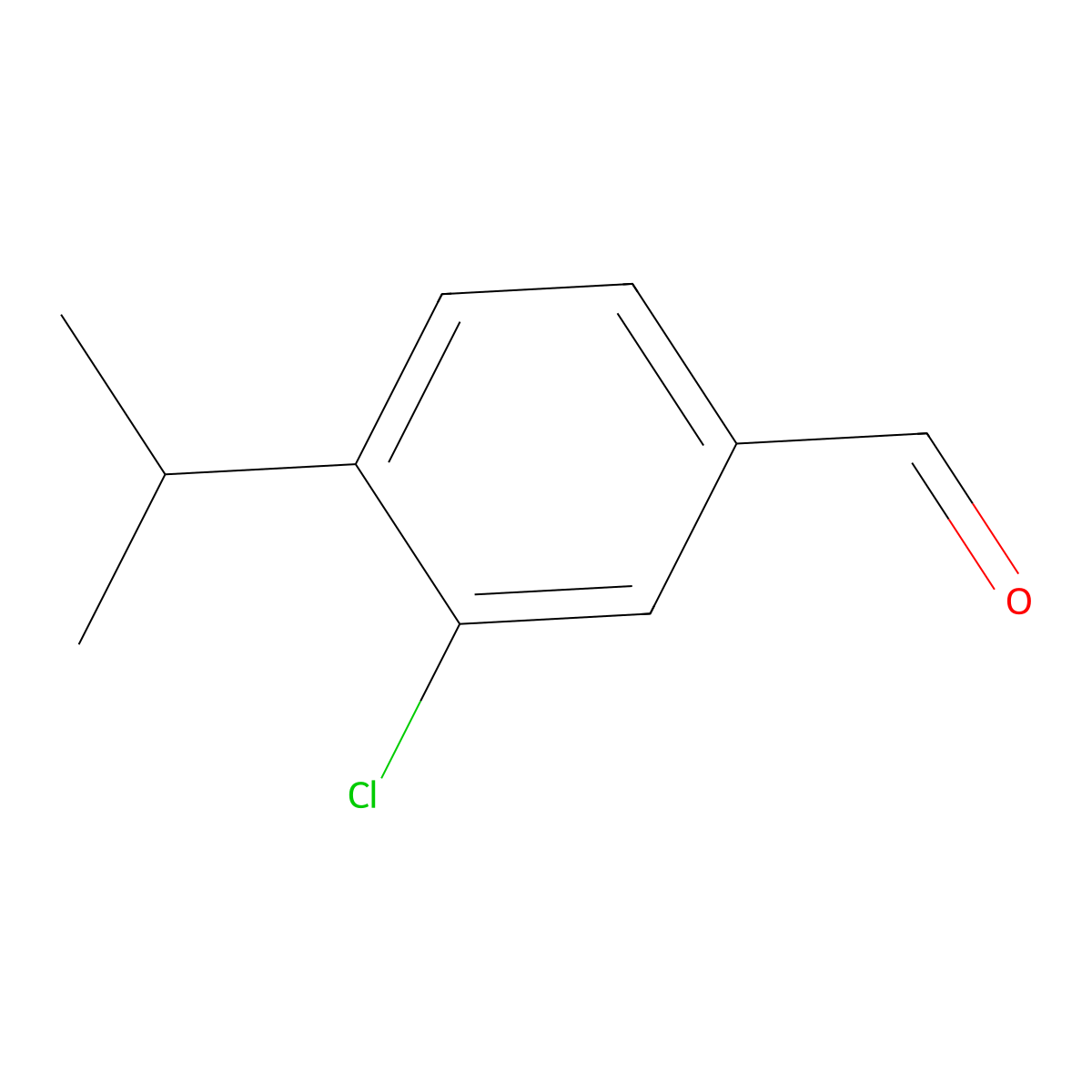 3-Chloro-4-isopropylbenzaldehyde molecular structure, CAS 40891-34-7