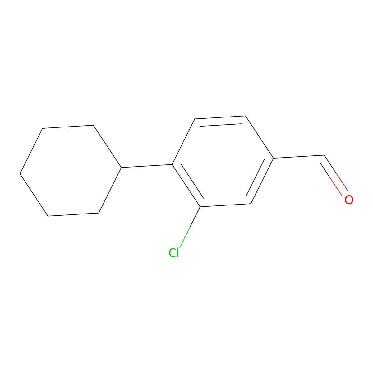 3-Chloro-4-cyclohexylbenzaldehyde molecular structure, CAS 40891-68-7