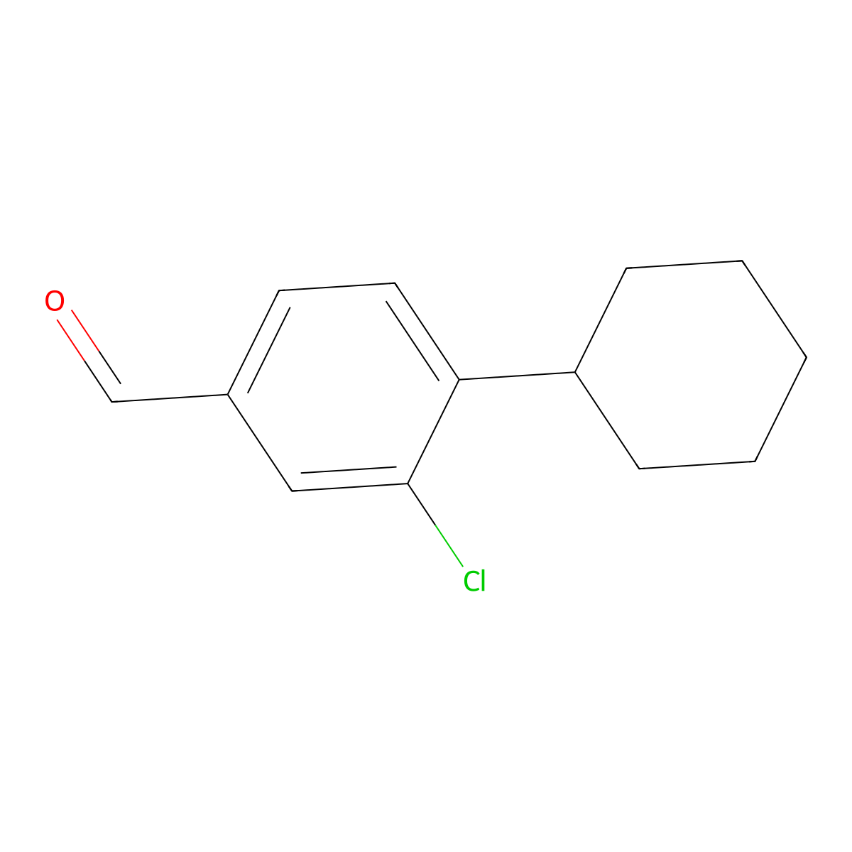 3-Chloro-4-cyclohexylbenzaldehyde molecular structure, CAS 40891-68-7