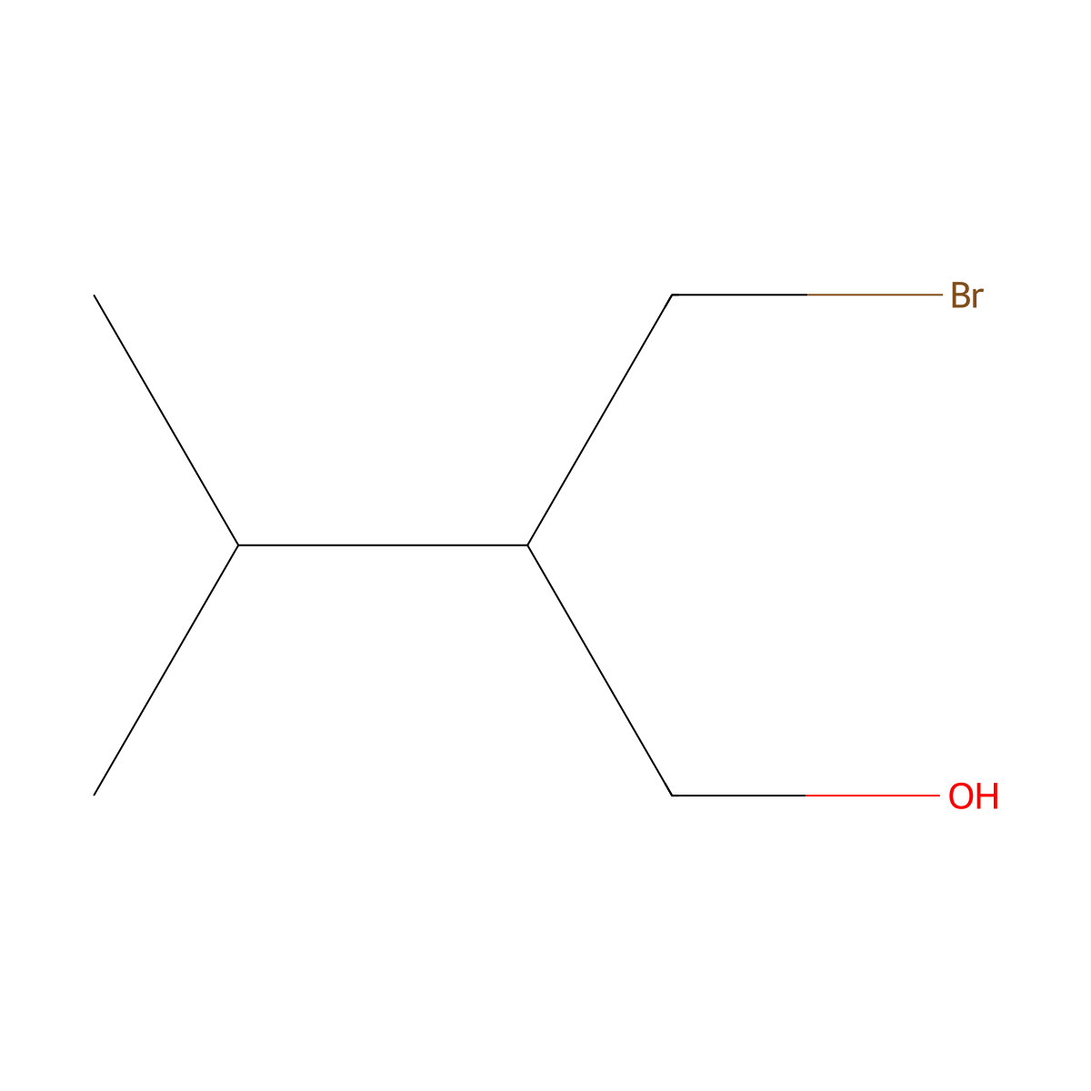 2-(Bromomethyl)-3-methylbutan-1-ol molecular structure, CAS 40893-98-9