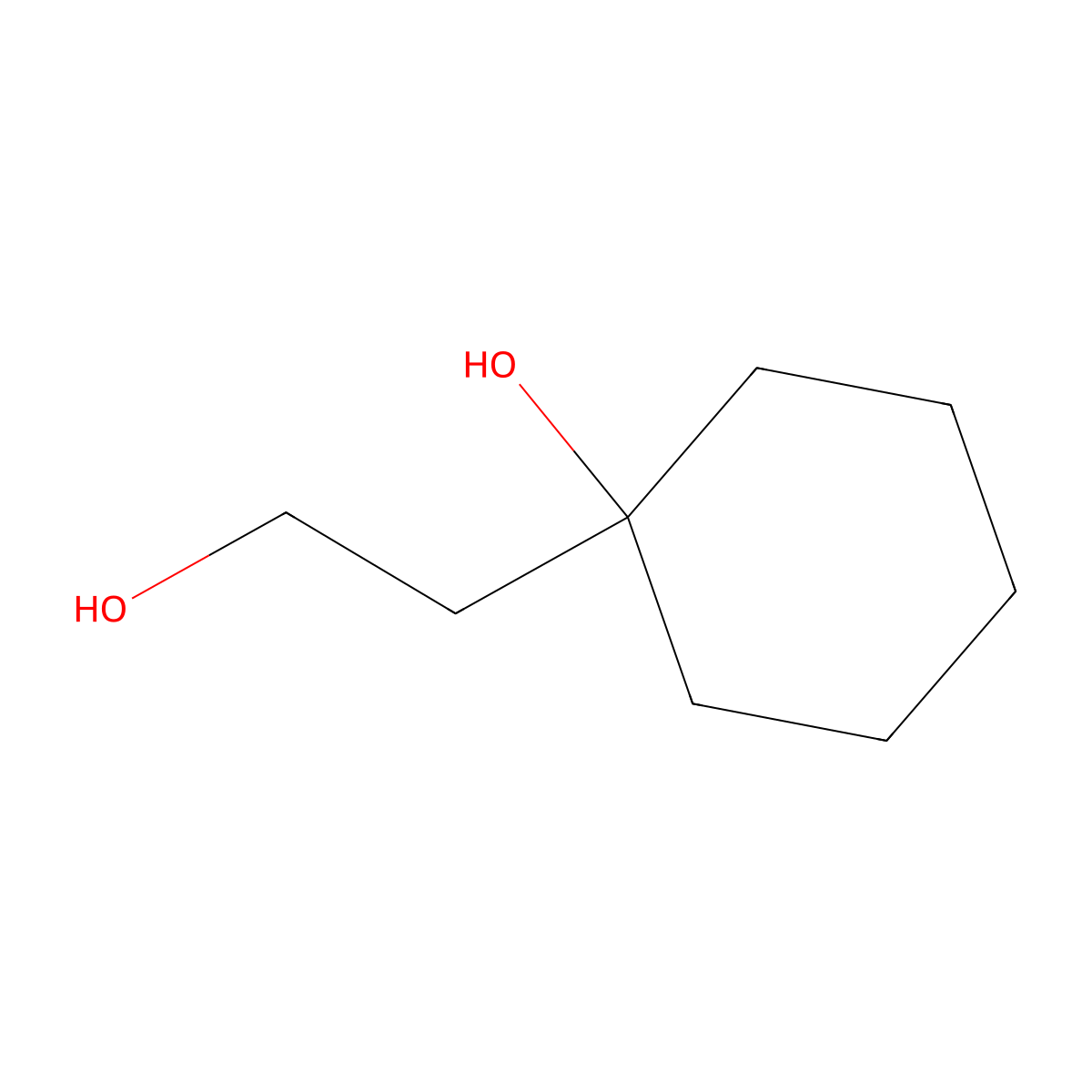 1-(2-Hydroxyethyl)cyclohexan-1-ol molecular structure, CAS 40894-17-5
