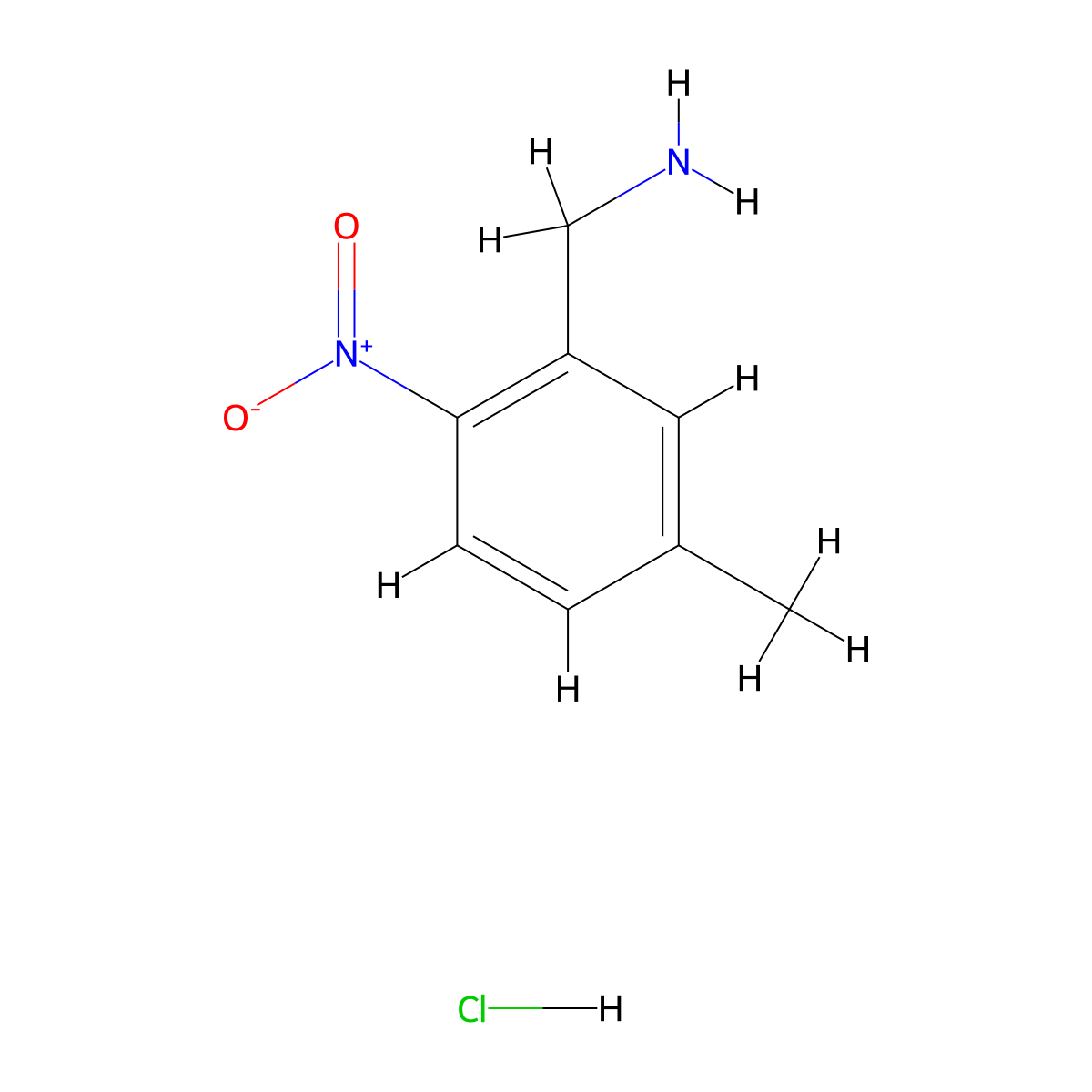 1-(5-Methyl-2-nitrophenyl)methanamine hydrochloride molecular structure, CAS 40896-71-7