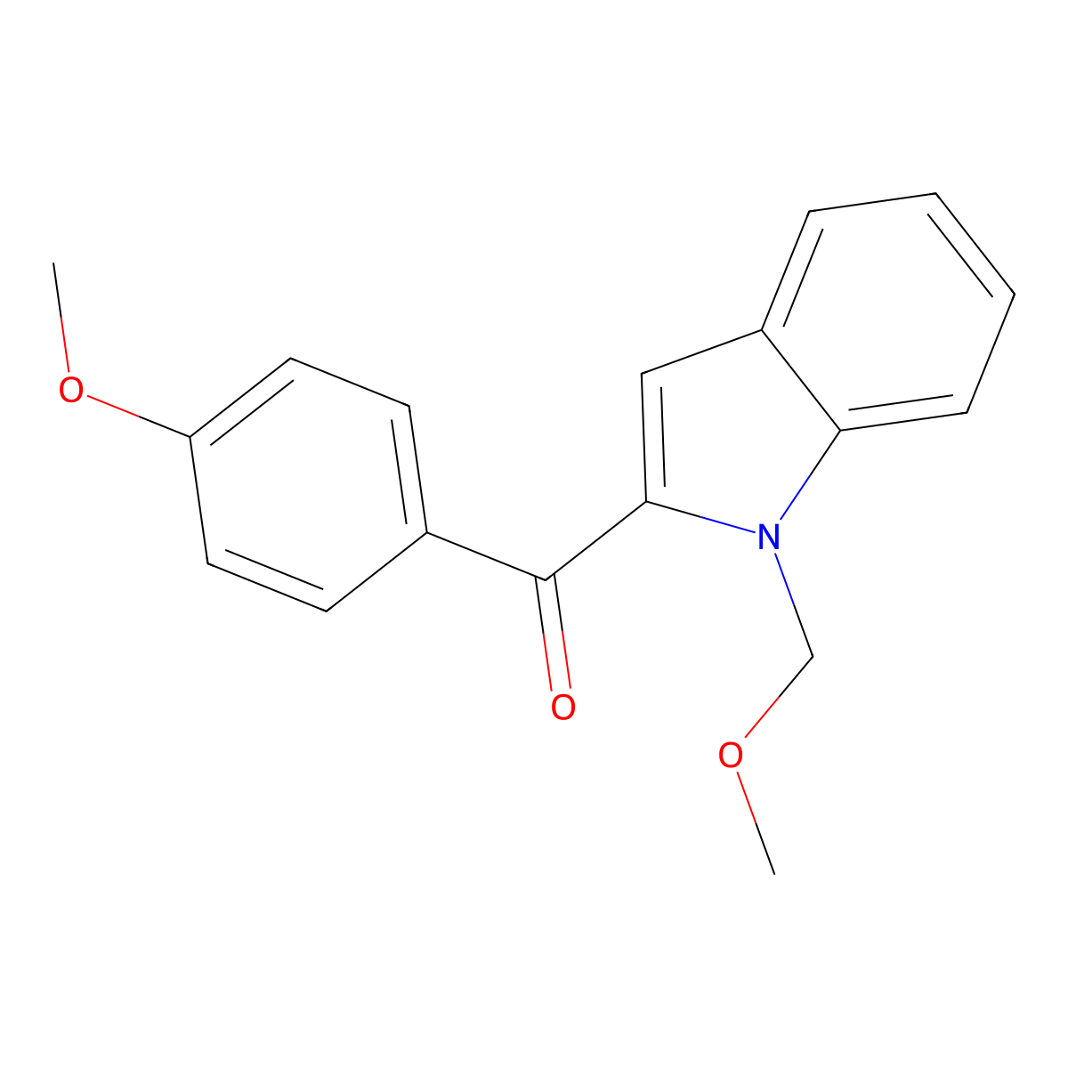 (1-(Methoxymethyl)-1H-indol-2-yl)(4-methoxyphenyl)methanone molecular structure, CAS 40899-81-8