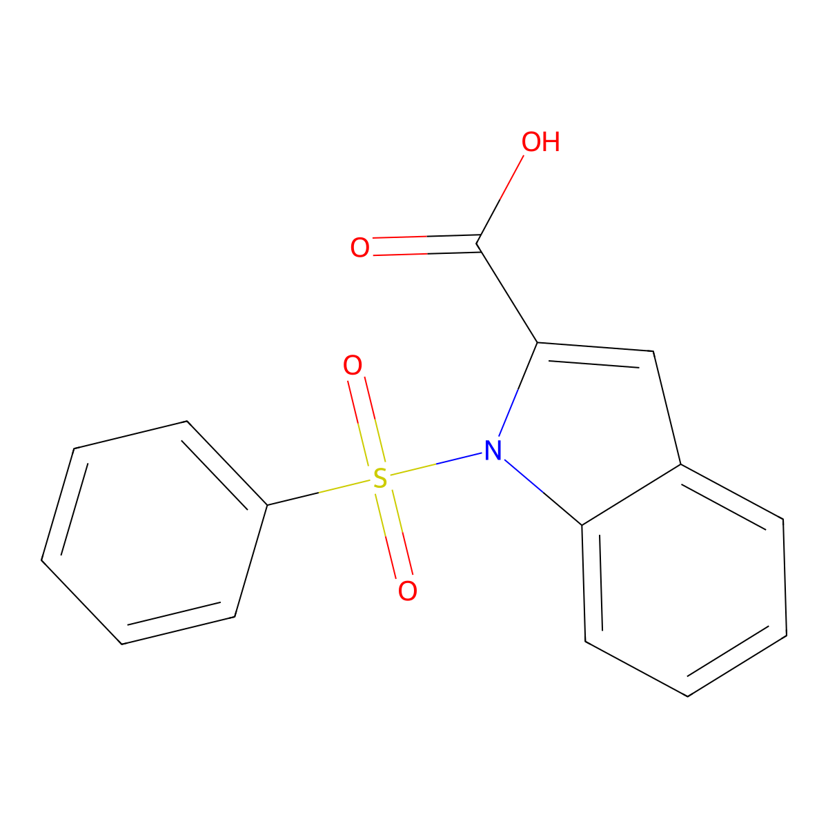 1-(Benzenesulfonyl)-1H-indole-2-carboxylic acid molecular structure, CAS 40899-93-2