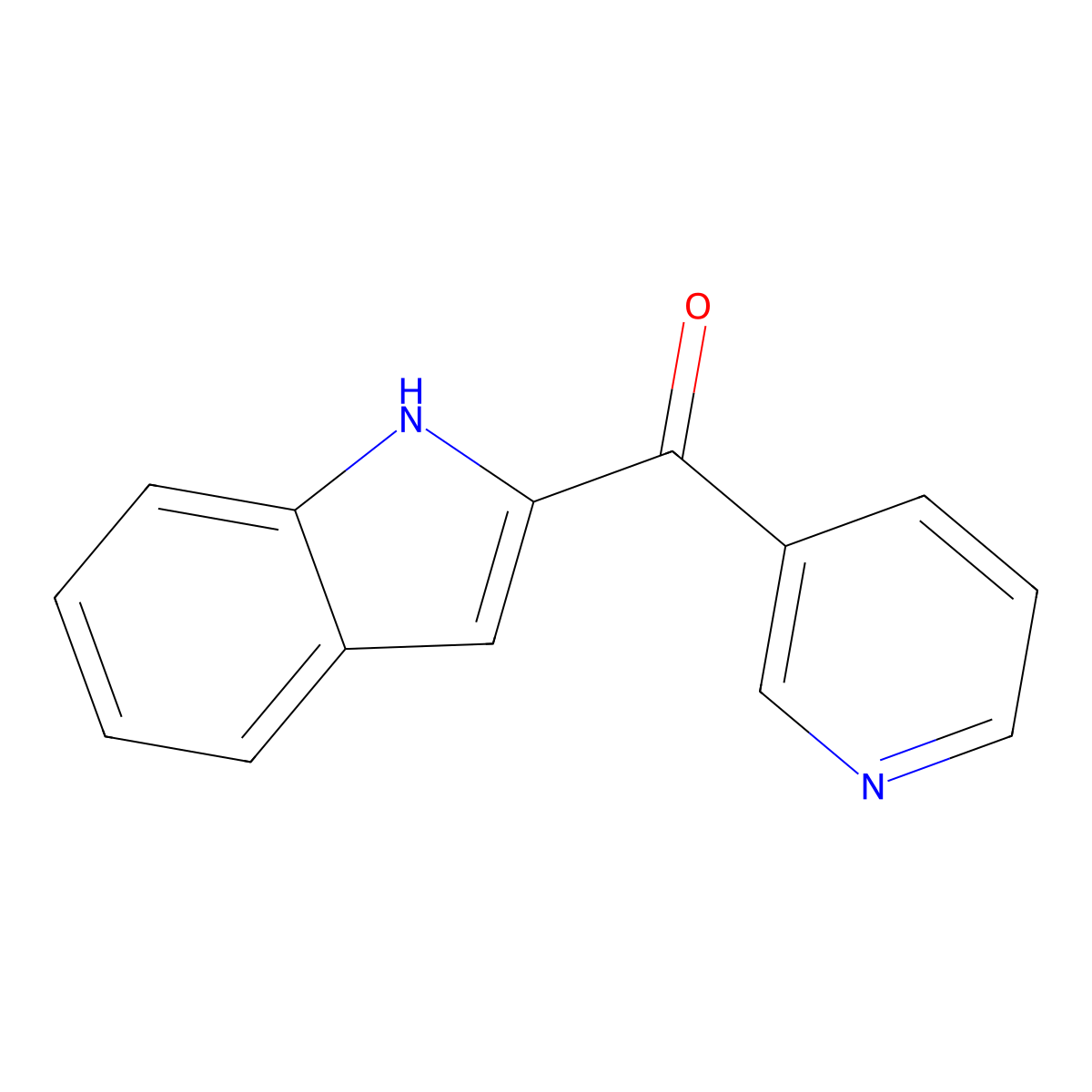1H-Indol-2-yl-3-pyridinylmethanone molecular structure, CAS 40899-94-3