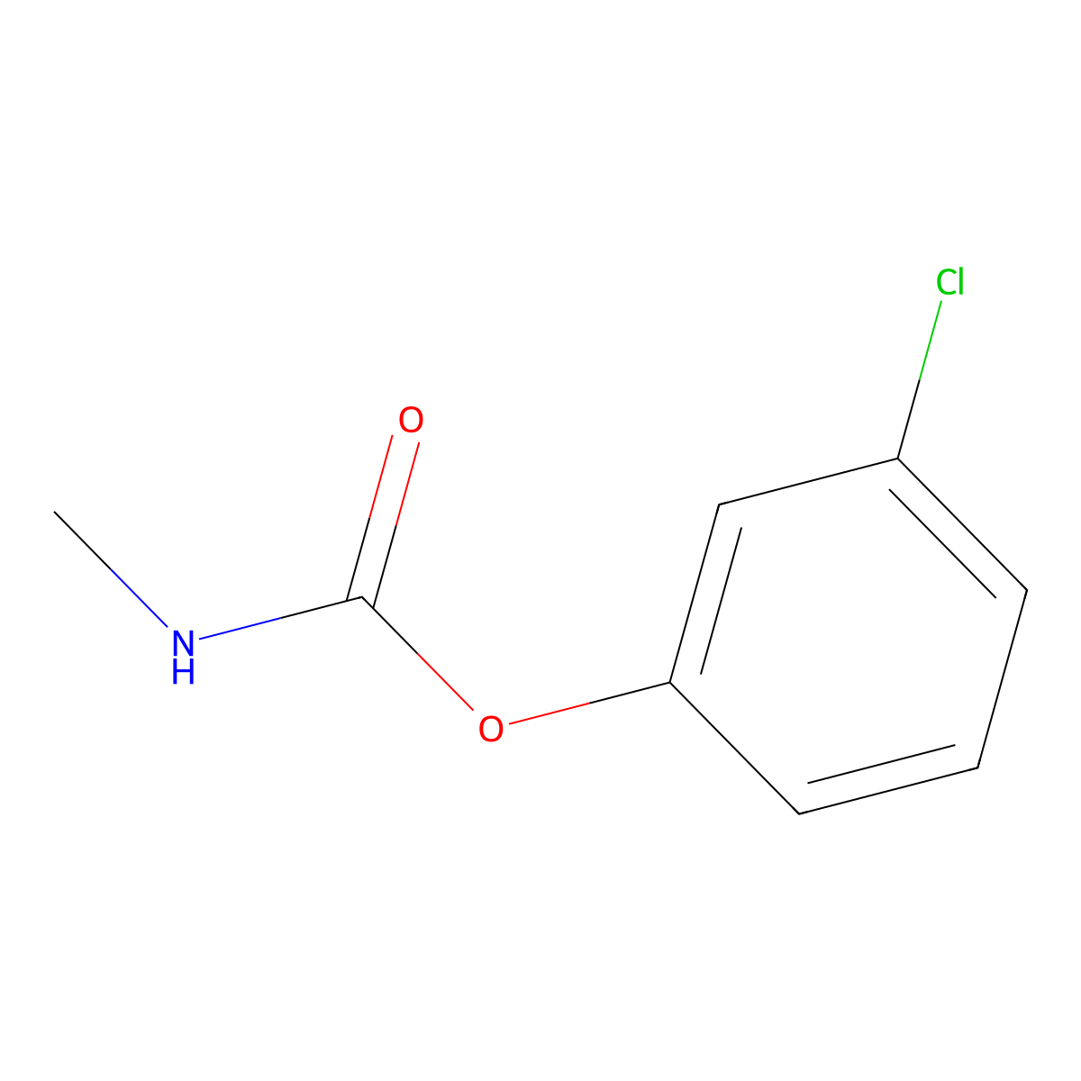 N-Methyl-3-chlorophenylcarbamate molecular structure, CAS 4090-00-0