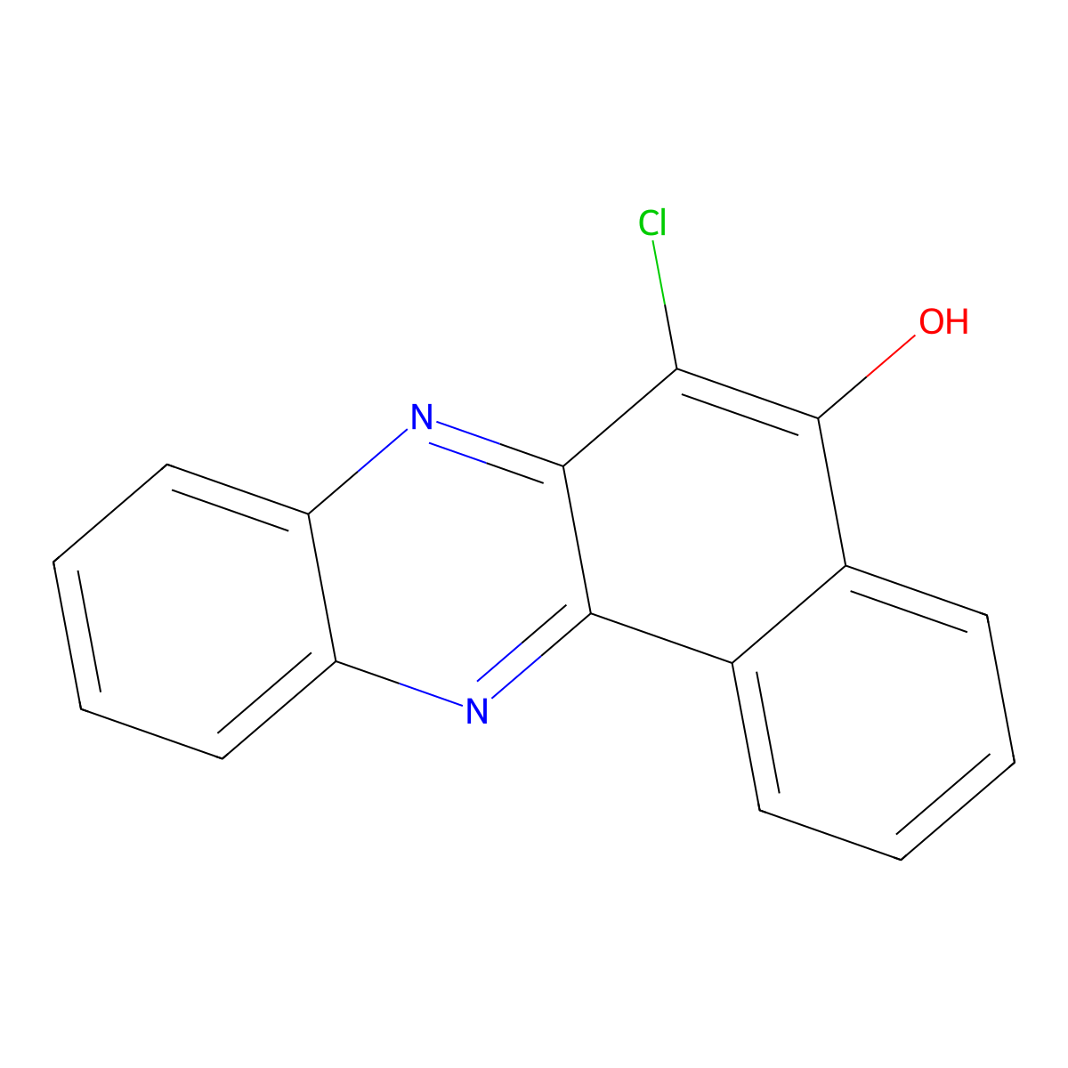 6-Chlorobenzo[a]phenazin-5-ol molecular structure, CAS 40901-46-0