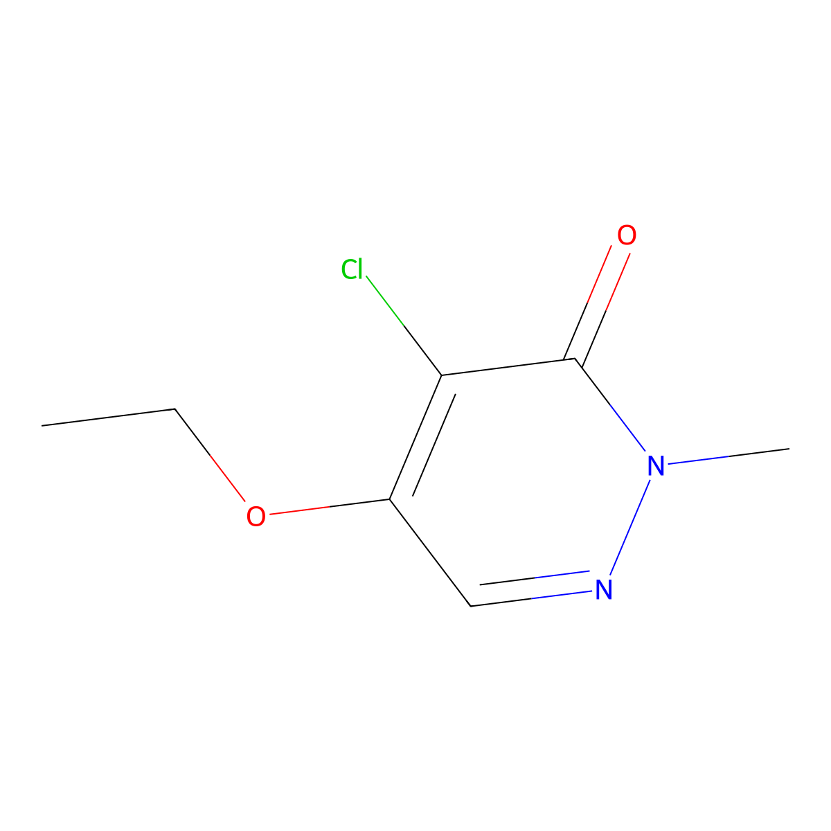 4-chloro-5-ethoxy-2-methyl-2H-pyridazin-3-one molecular structure, CAS 40905-04-2