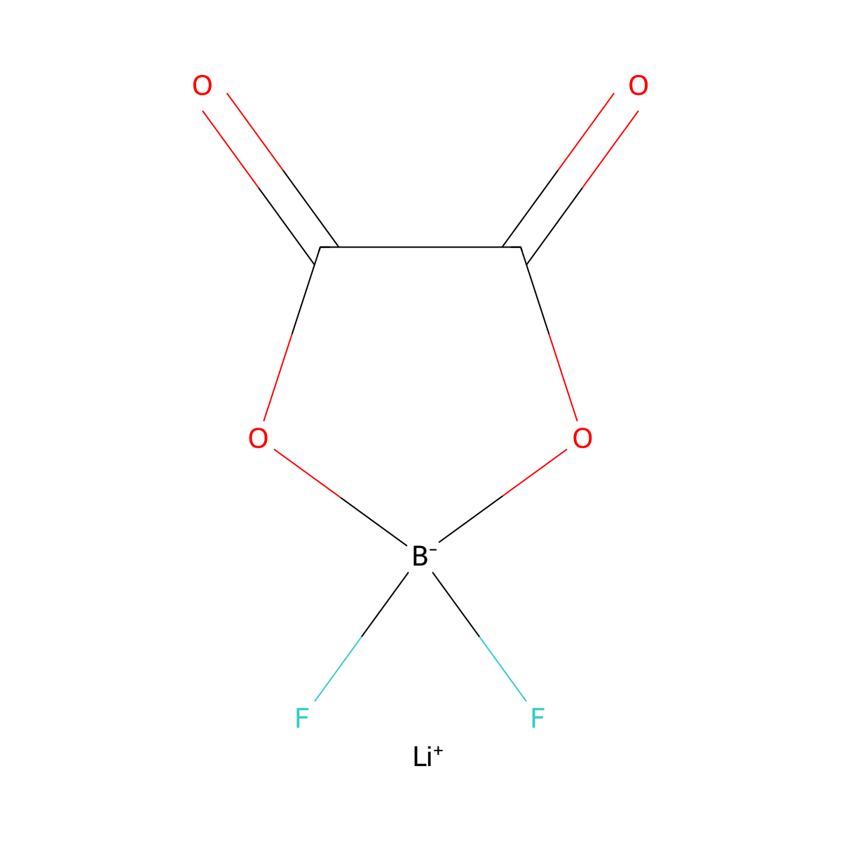 Lithium difluoro(oxalato)borate(1-) molecular structure, CAS 409071-16-5