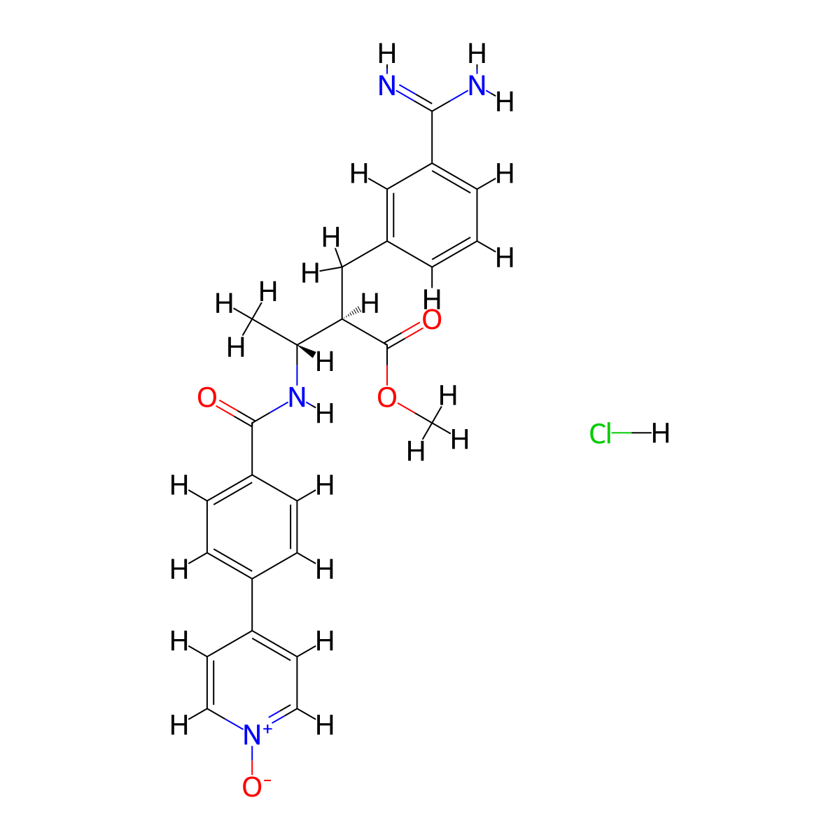 Otamixaban hydrochloride molecular structure, CAS 409081-12-5