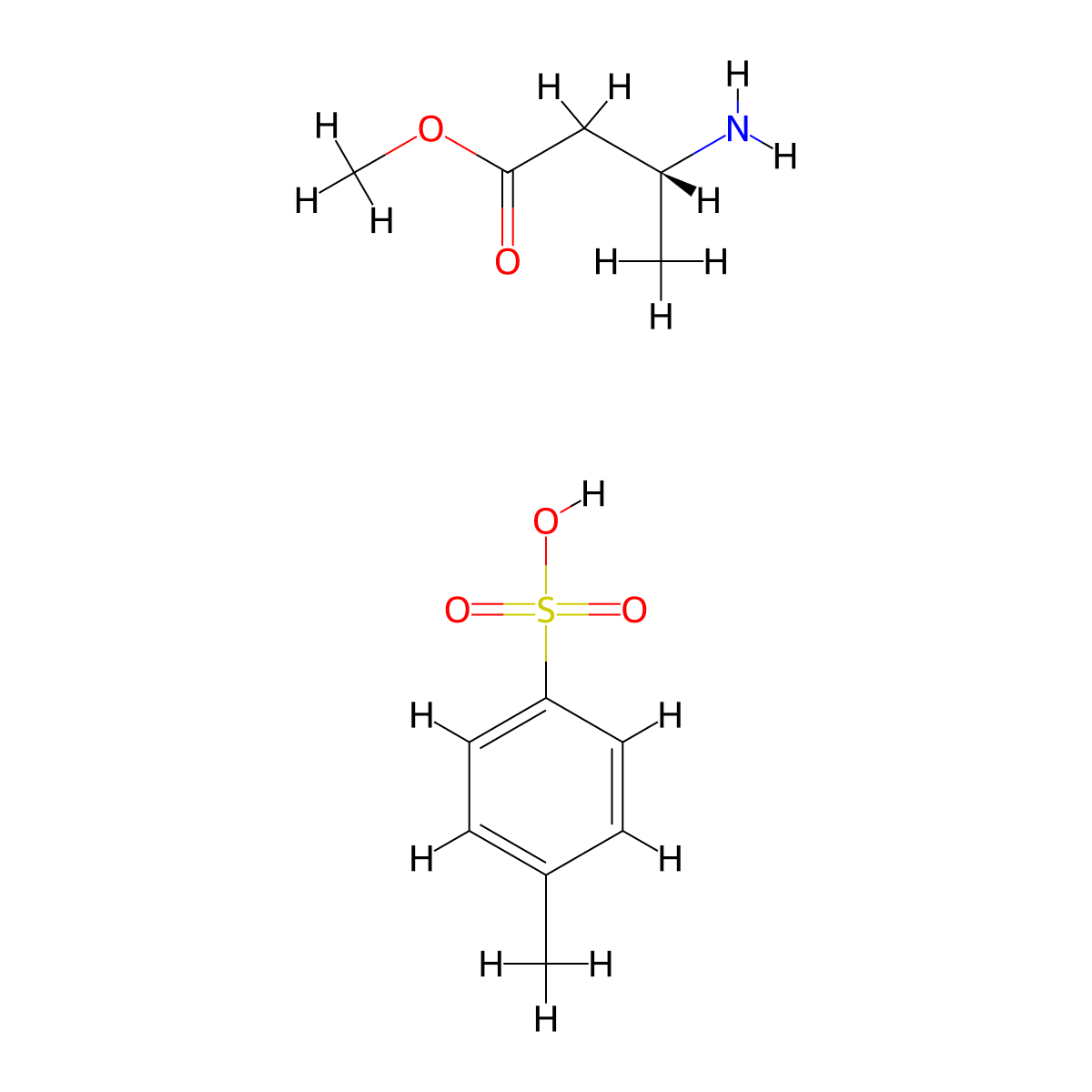 methyl (r)-3-aminobutyrate p-toluenesulfonate salt molecular structure, CAS 409081-18-1