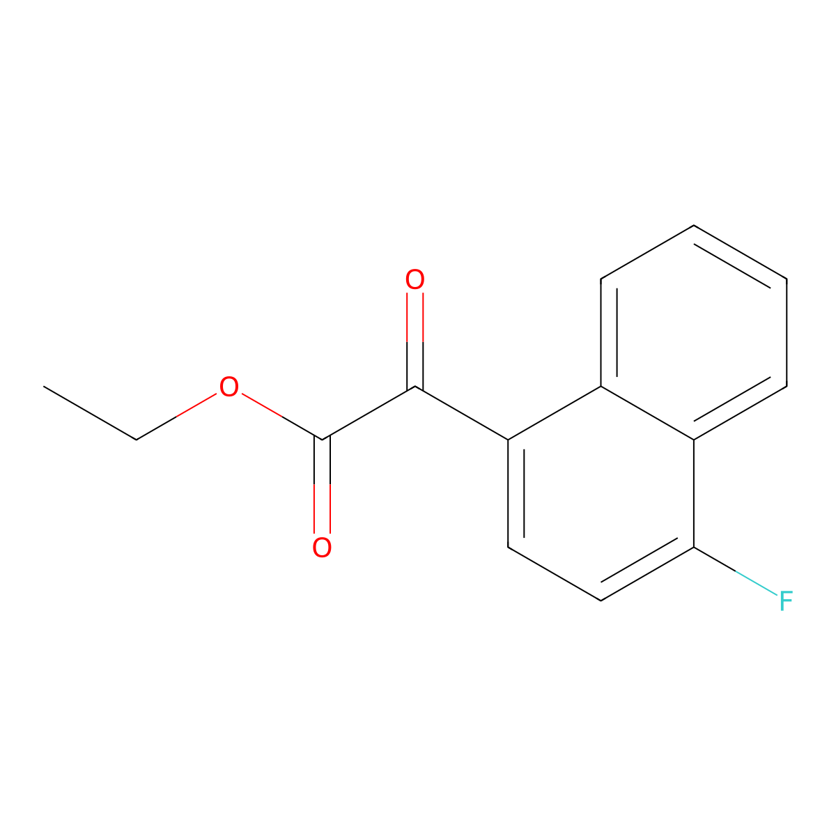 Ethyl 4-fluoro-1-naphthoylformate molecular structure, CAS 409081-83-0