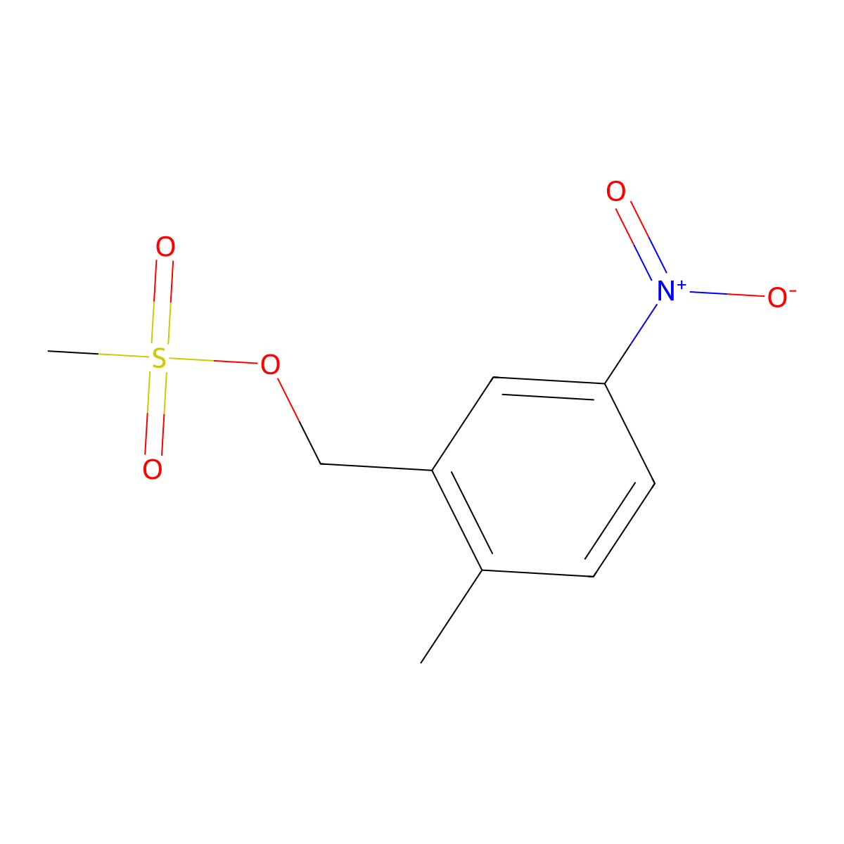 2-Methyl-5-nitrobenzyl methanesulfonate molecular structure, CAS 409082-10-6