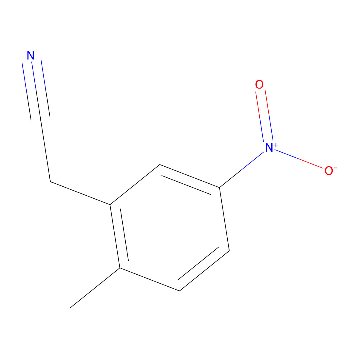 2-(2-Methyl-5-nitrophenyl)acetonitrile molecular structure, CAS 409082-11-7