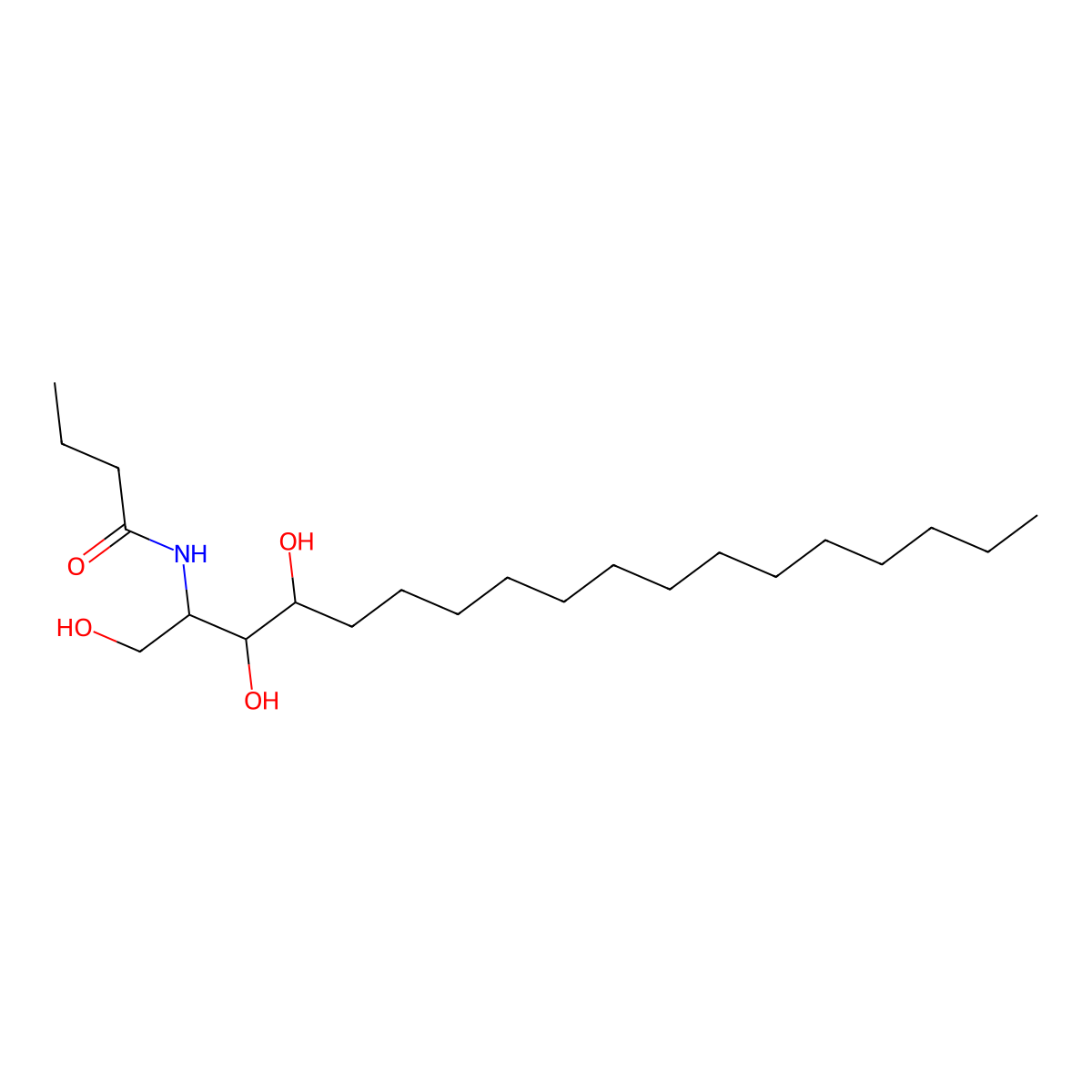 N-Butyroyl Phytosphingosine molecular structure, CAS 409085-57-0