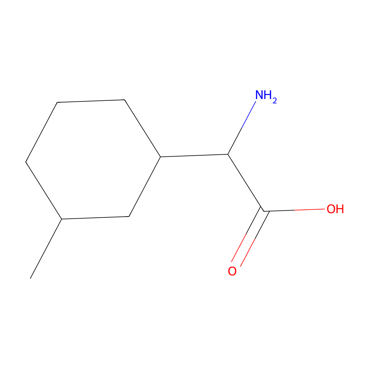 2-Amino-2-(3-methylcyclohexyl)acetic acid molecular structure, CAS 409095-01-8