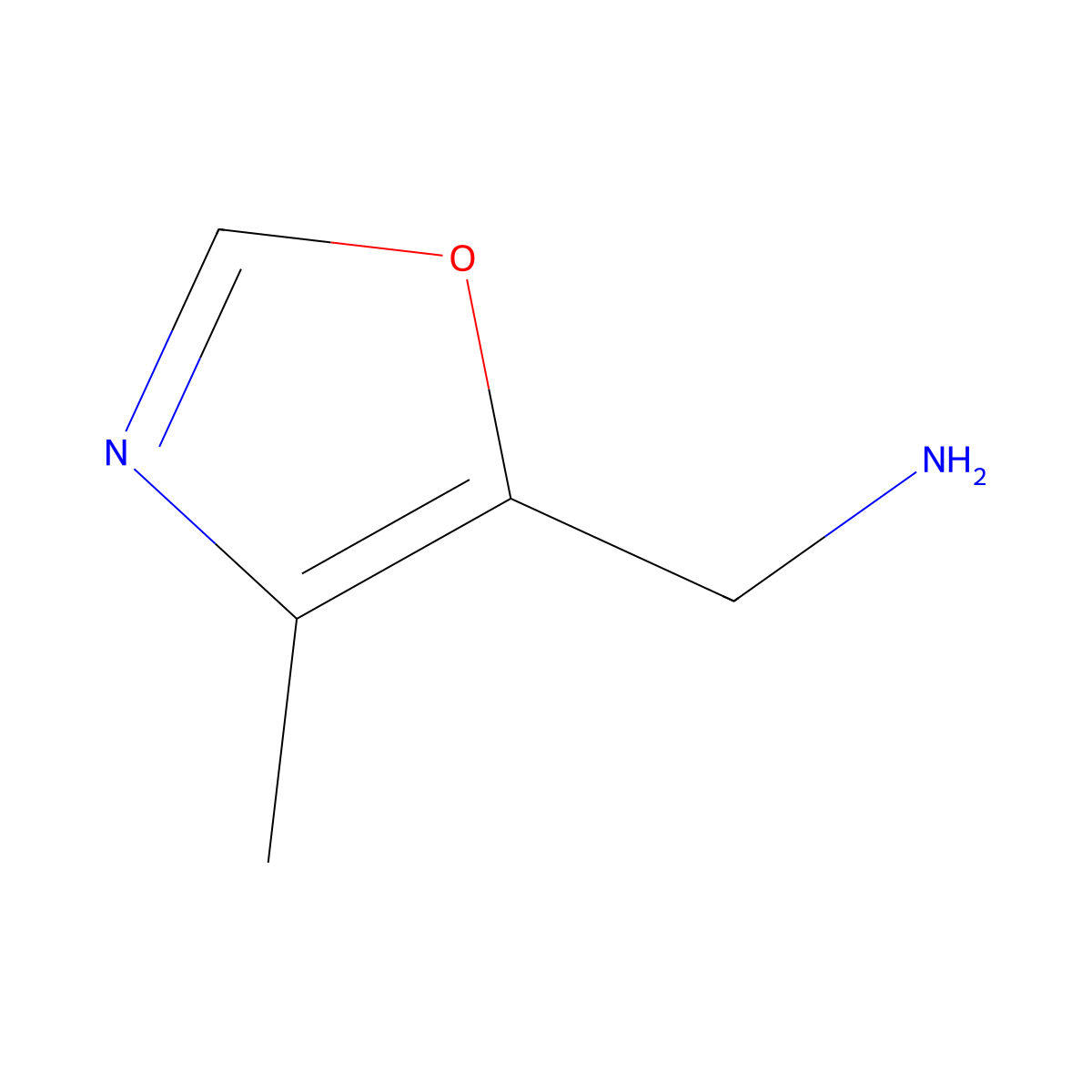 (4-Methyl-1,3-oxazol-5-yl)methylamine molecular structure, CAS 409097-65-0