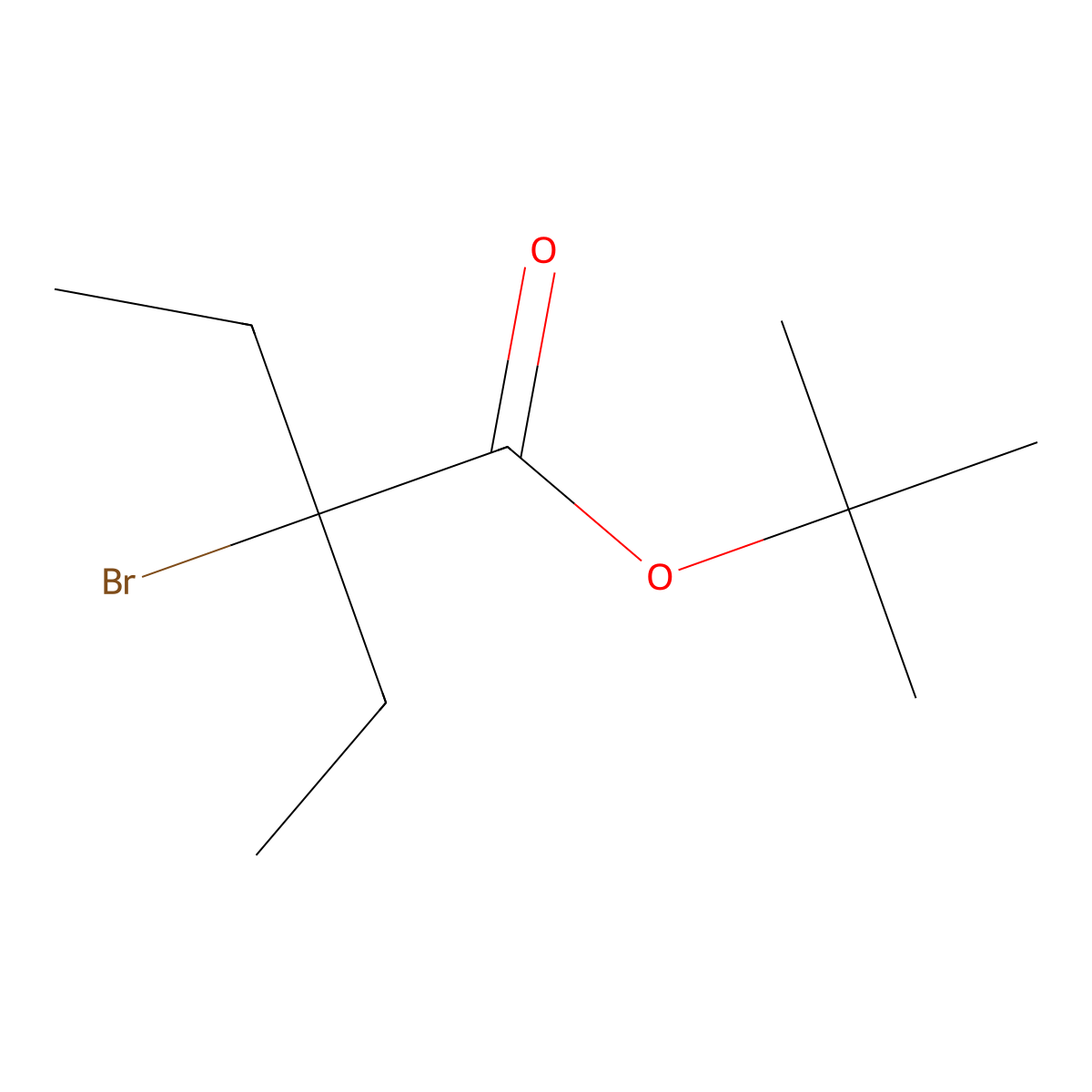 Tert-butyl 2-bromo-2-ethylbutanoate molecular structure, CAS 409097-80-9