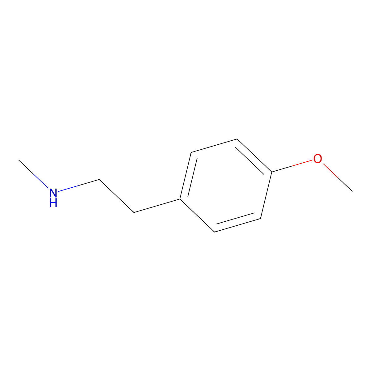 4-Methoxy-N-methylbenzeneethanamine molecular structure, CAS 4091-50-3