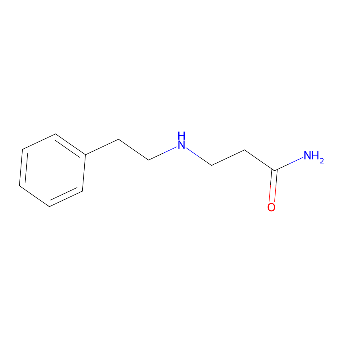 3-(Phenethylamino)propanamide molecular structure, CAS 4091-84-3