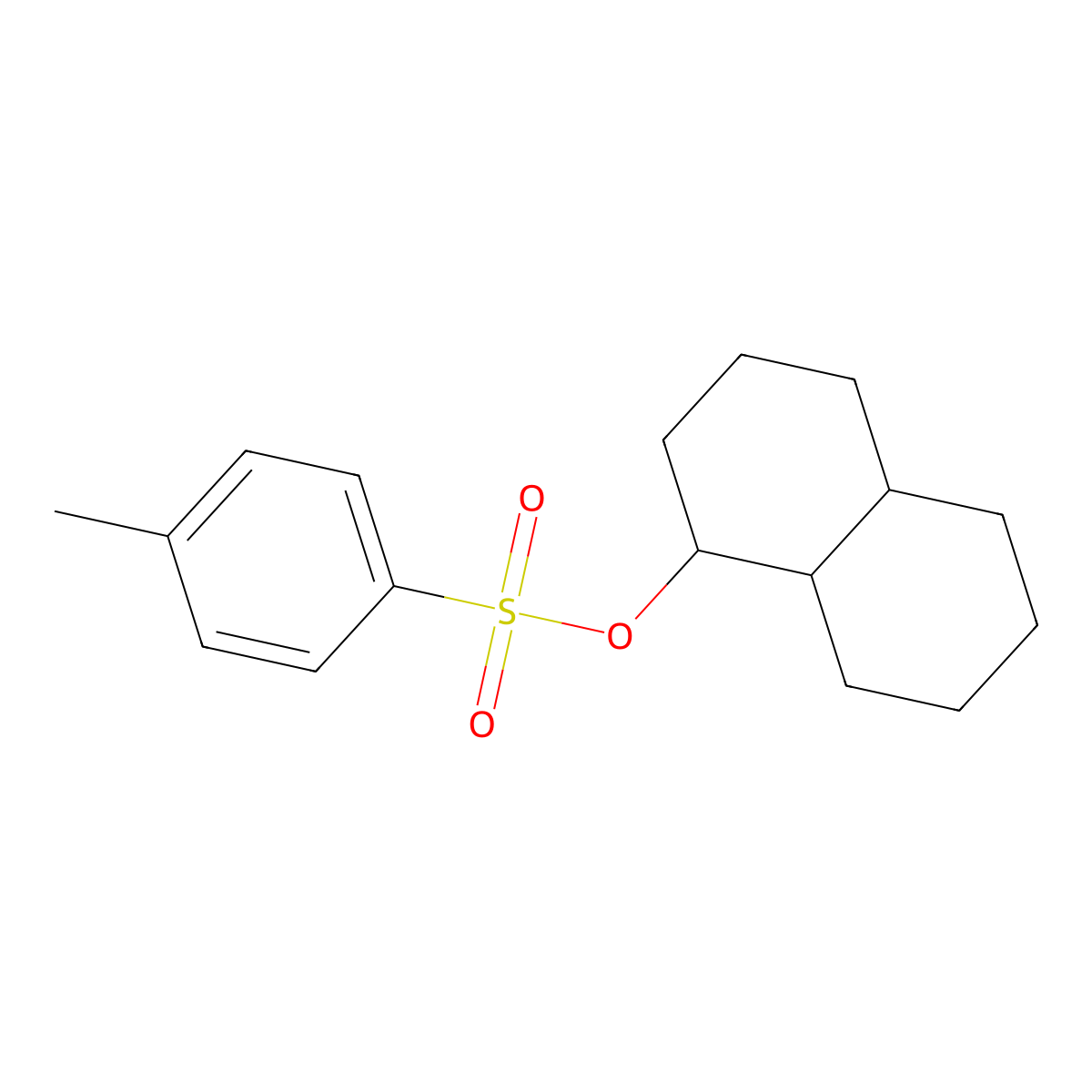 Decahydronaphthalen-1-yl 4-methylbenzene-1-sulfonate molecular structure, CAS 4091-88-7