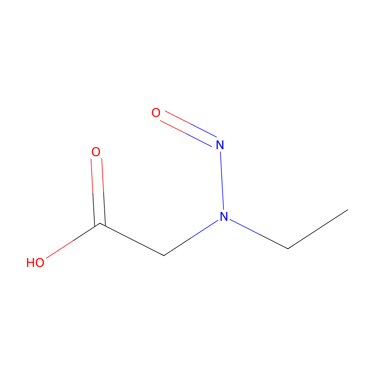 Glycine, N-ethyl-N-nitroso- molecular structure, CAS 40910-99-4