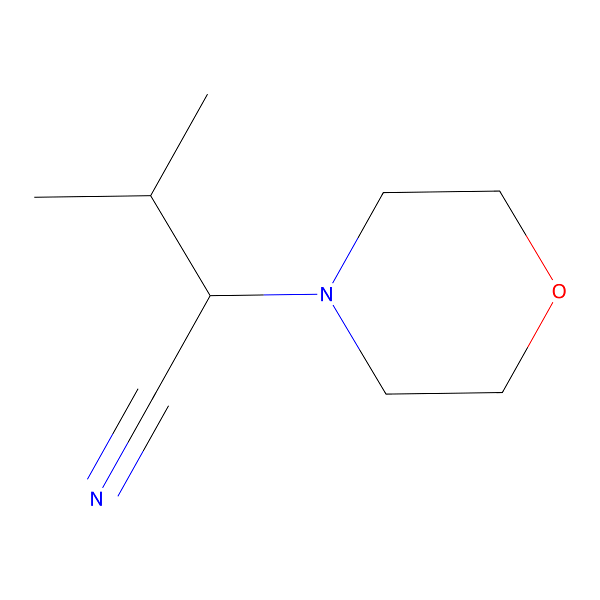 2-Morpholino-3-methylbutyronitrile molecular structure, CAS 409108-65-2