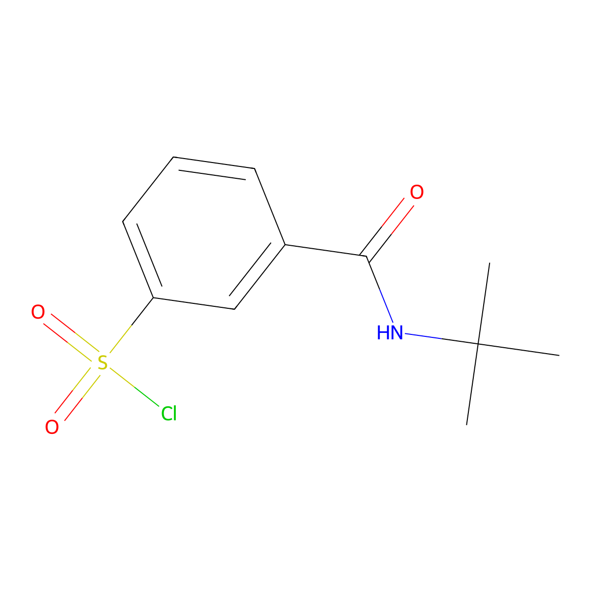 3-(Tert-butylcarbamoyl)benzene-1-sulfonyl chloride molecular structure, CAS 409109-00-8