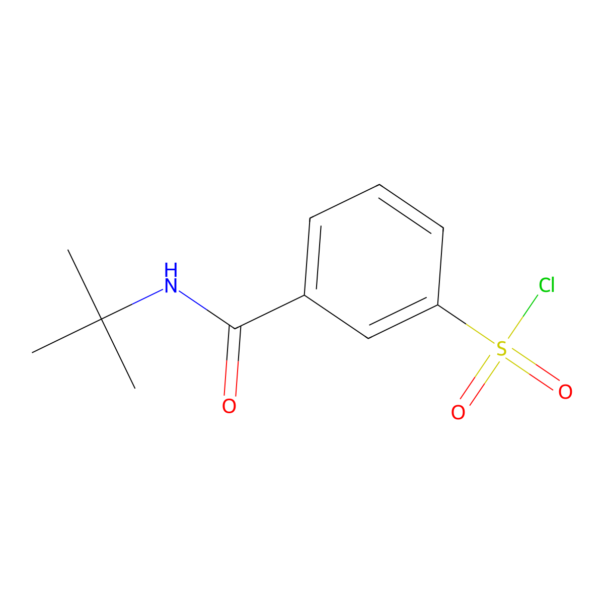3-(Tert-butylcarbamoyl)benzene-1-sulfonyl chloride molecular structure, CAS 409109-00-8