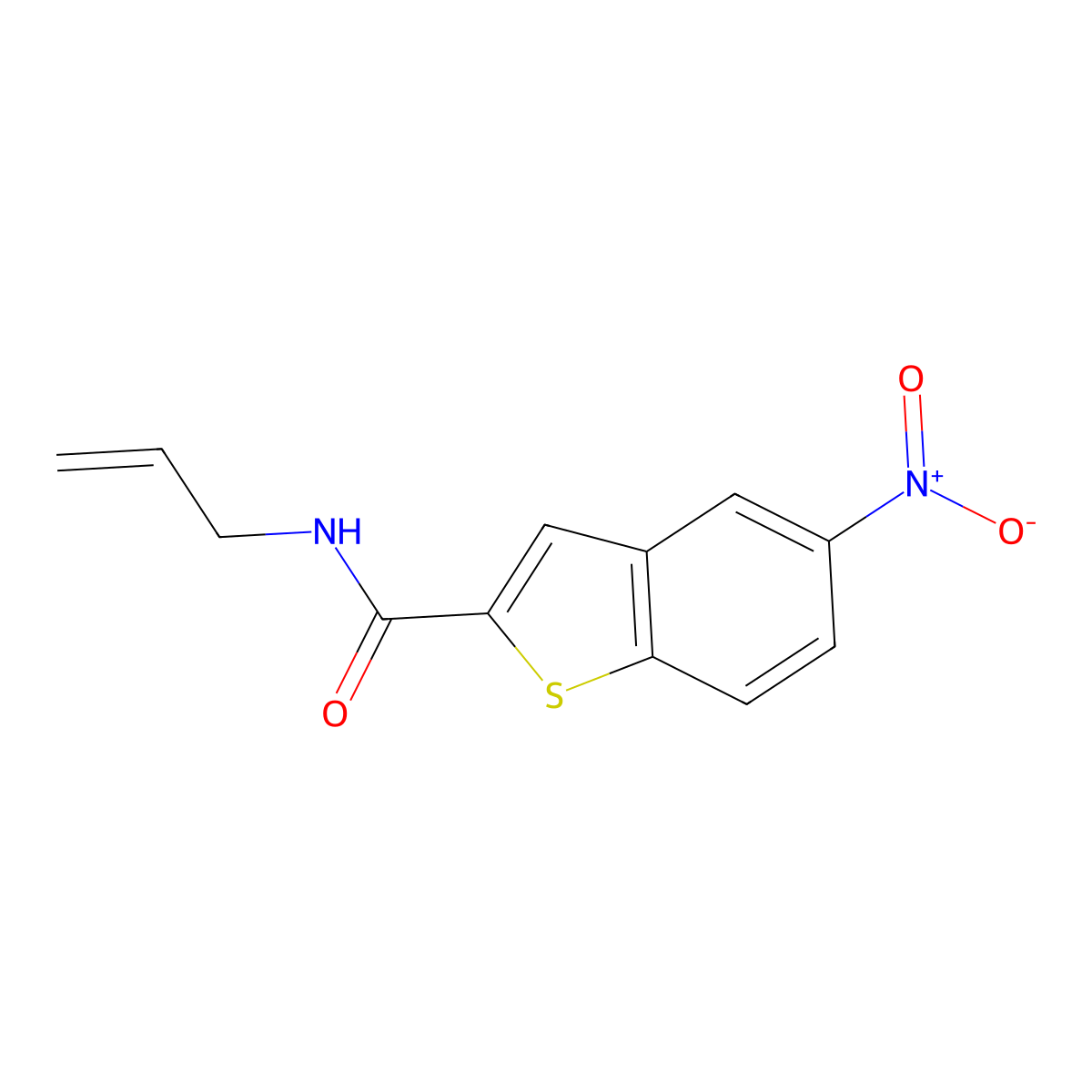 5-nitro-N-(prop-2-en-1-yl)-1-benzothiophene-2-carboxamide molecular structure, CAS 409109-09-7