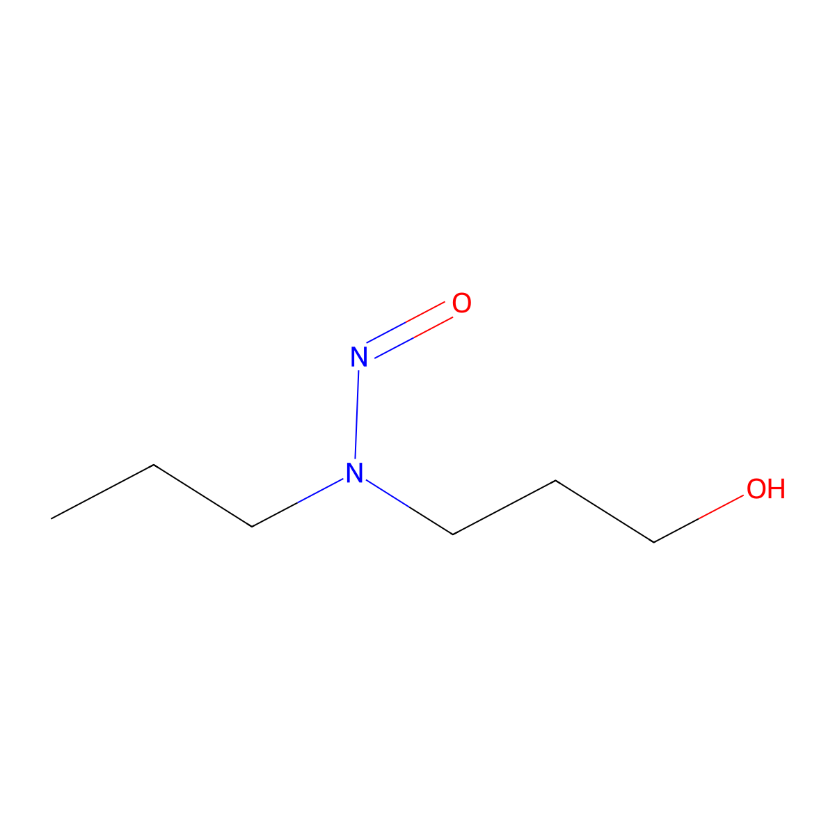 Propyl-3-hydroxypropylnitrosamine molecular structure, CAS 40911-00-0