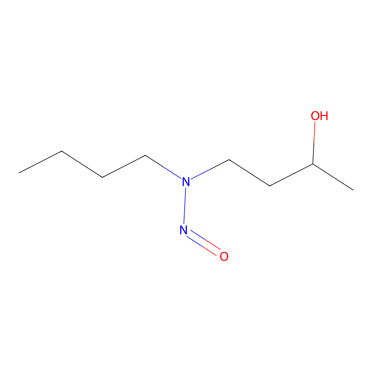 2-Butanol, 4-(butylnitrosoamino)- molecular structure, CAS 40911-07-7