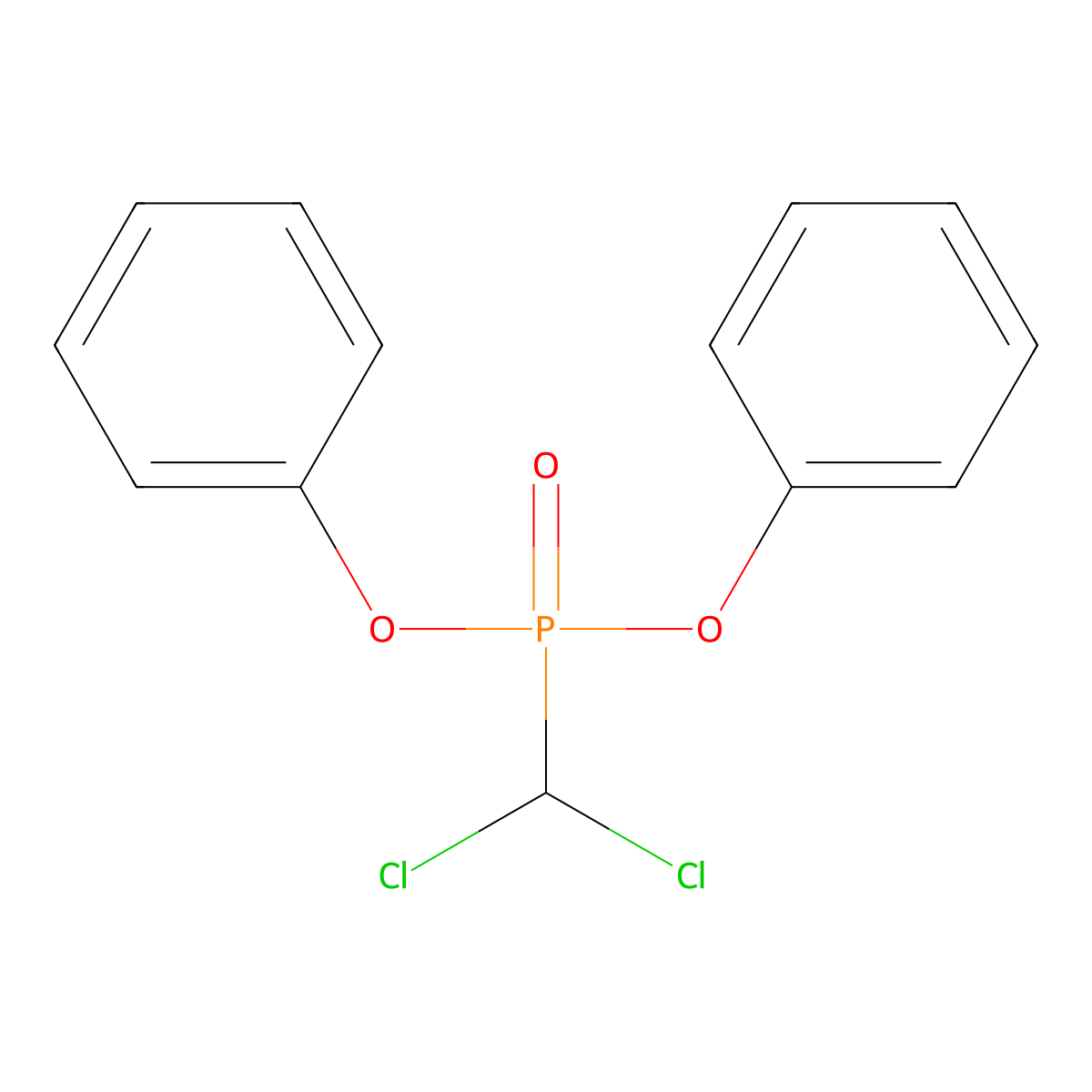Dichloromethyl O,O-diphenyl phosphonate molecular structure, CAS 40911-36-2
