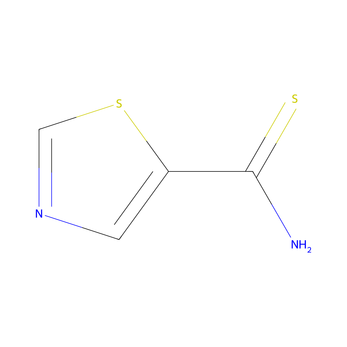 Thiazole-5-carbothioamide molecular structure, CAS 409110-07-2