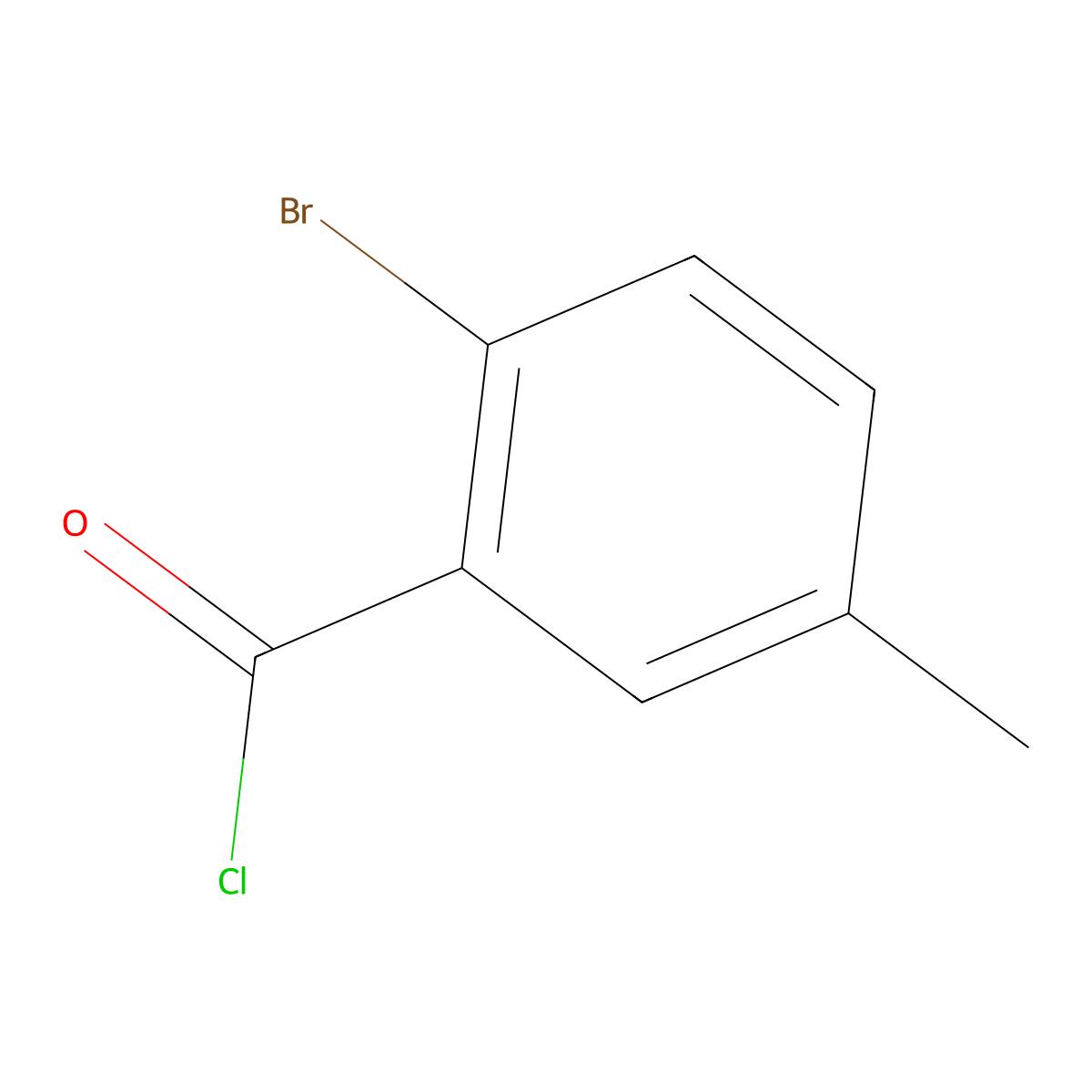2-Bromo-5-methylbenzoyl chloride molecular structure, CAS 409110-31-2