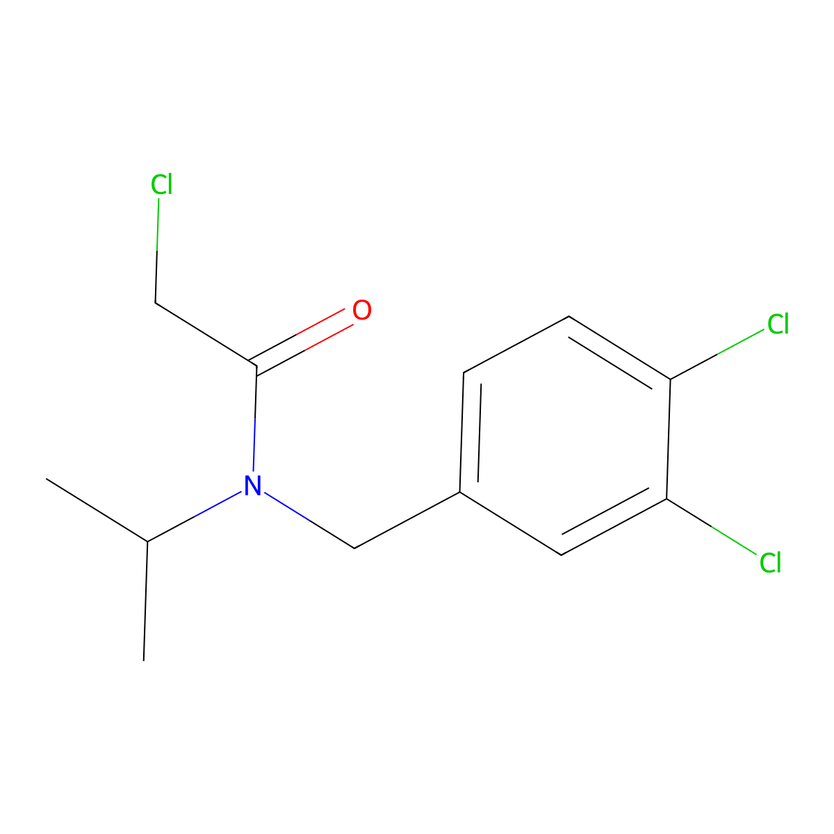 2-Chloro-N-(3,4-dichloro-benzyl)-N-isopropyl-acetamide molecular structure, CAS 409110-89-0