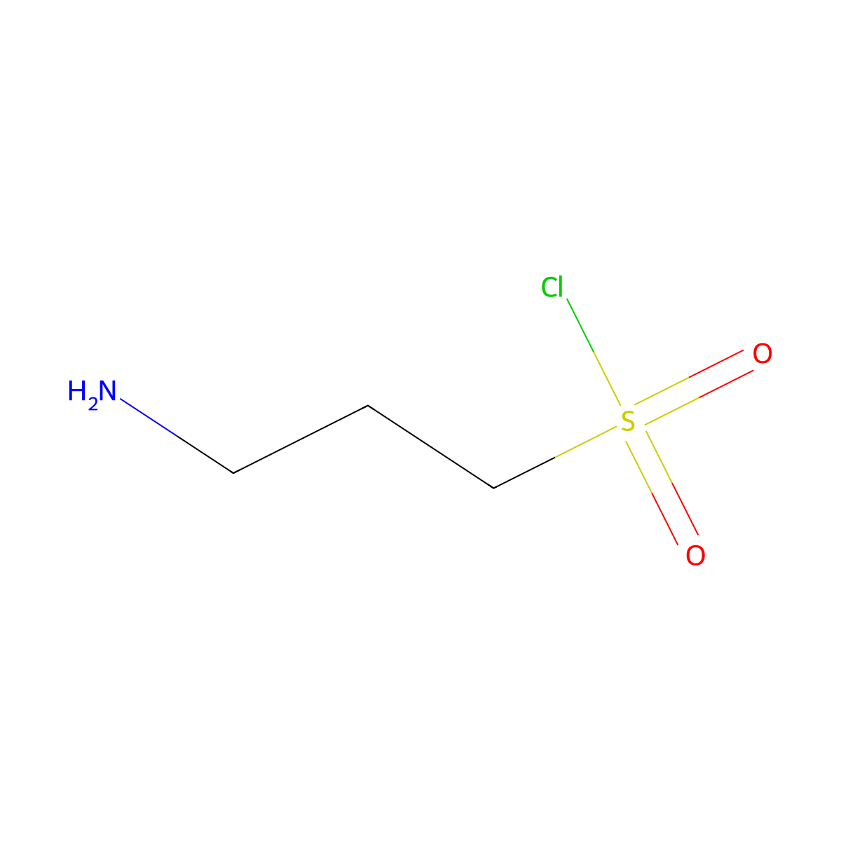 3-Aminopropane-1-sulfonyl chloride molecular structure, CAS 409111-81-5