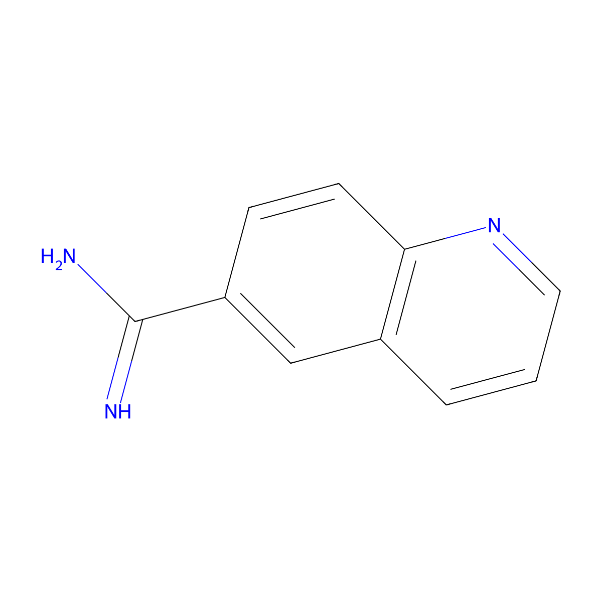 Quinoline-6-carboximidamide molecular structure, CAS 409112-25-0