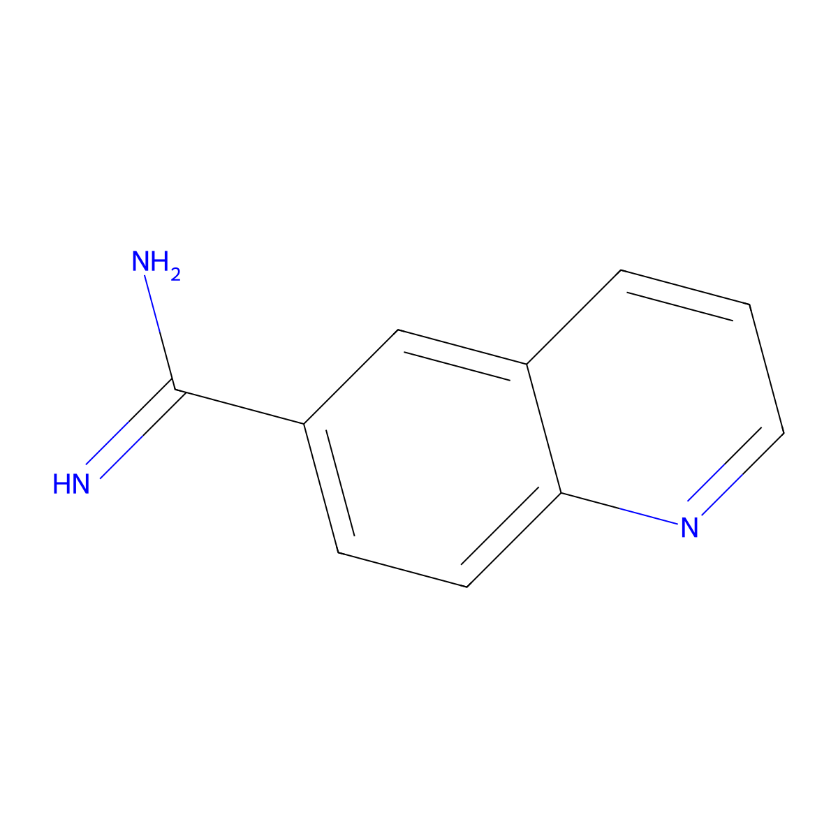 Quinoline-6-carboximidamide molecular structure, CAS 409112-25-0