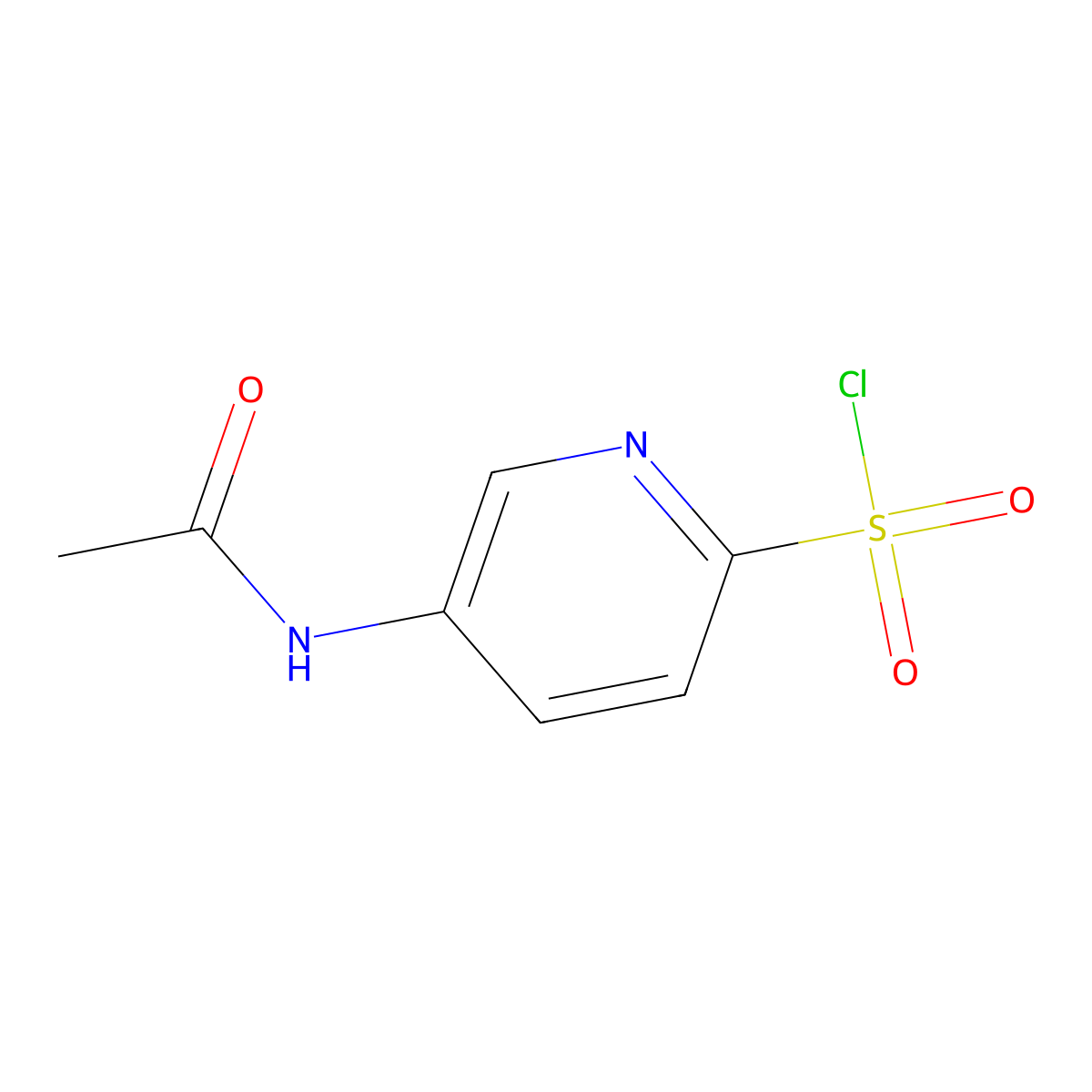 5-Acetamidopyridine-2-sulfonyl chloride molecular structure, CAS 409112-27-2