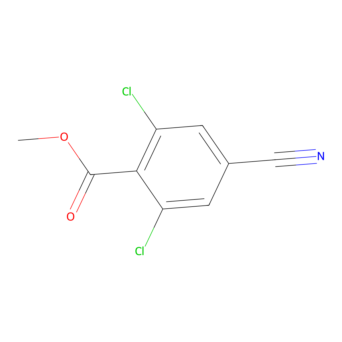 Methyl 2,6-dichloro-4-cyanobenzoate molecular structure, CAS 409127-32-8