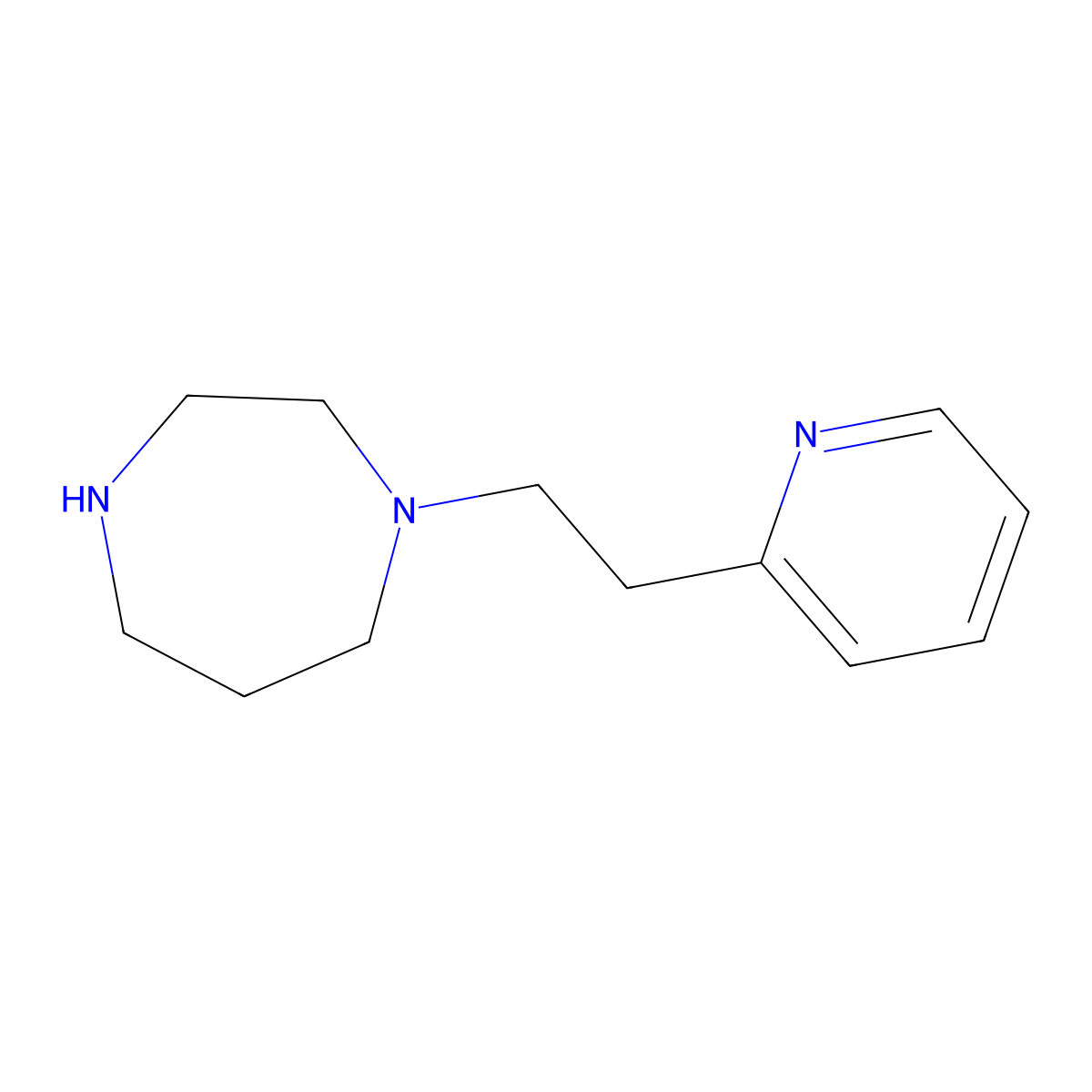 1-[2-(Pyridin-2-yl)ethyl]-1,4-diazepane molecular structure, CAS 40913-85-7