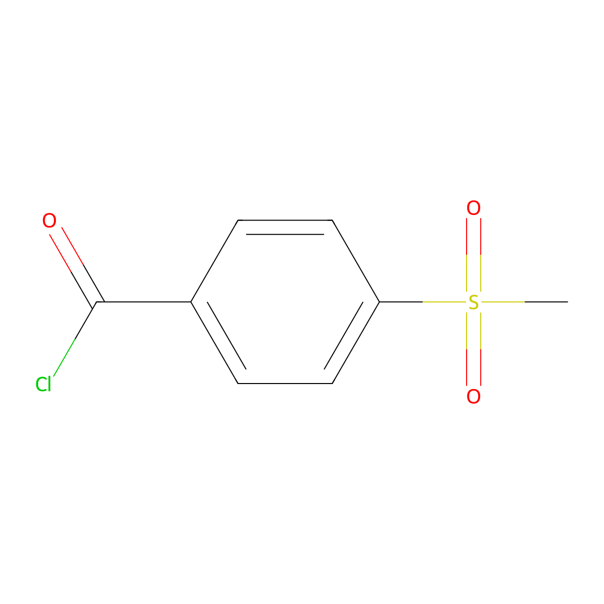 4-(Methanesulfonyl)benzoyl chloride molecular structure, CAS 40913-92-6
