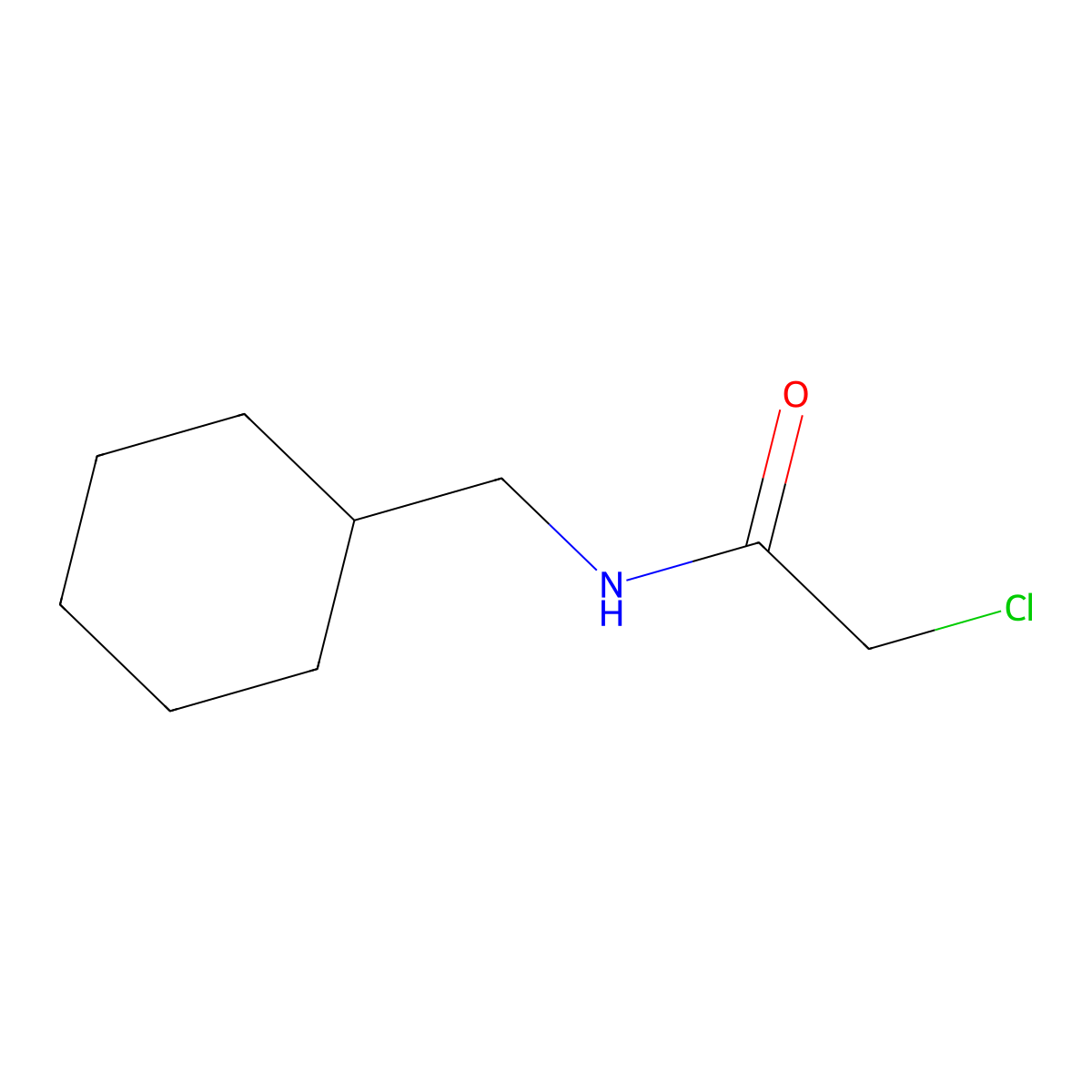 2-Chloro-N-(Cyclohexylmethyl)Acetamide molecular structure, CAS 40914-11-2