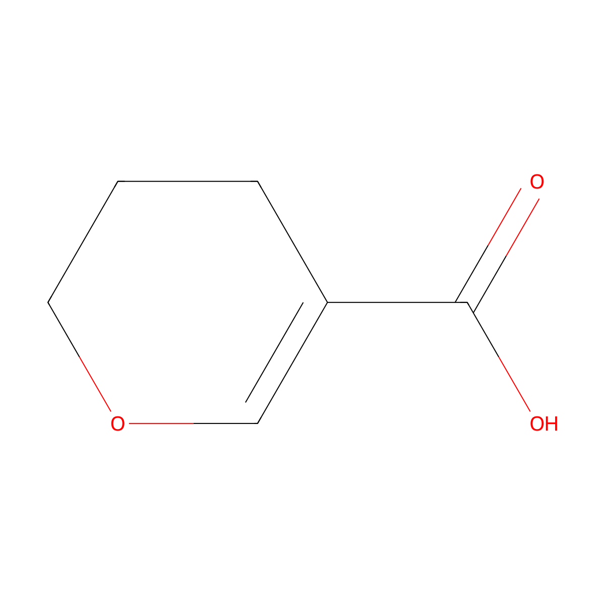 3,4-Dihydro-2H-pyran-5-carboxylic acid molecular structure, CAS 40915-37-5