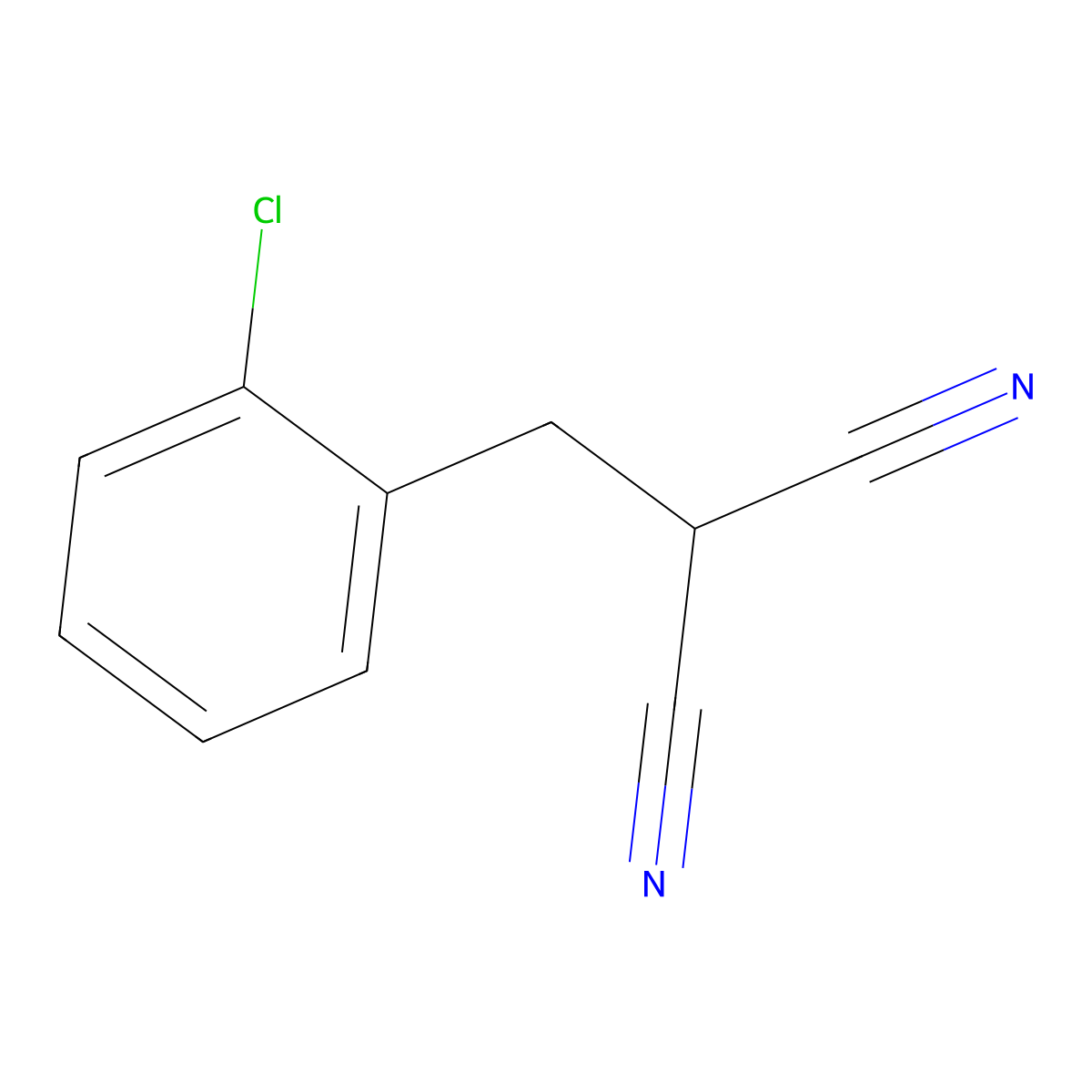 o-Chlorobenzylmalononitrile molecular structure, CAS 40915-55-7